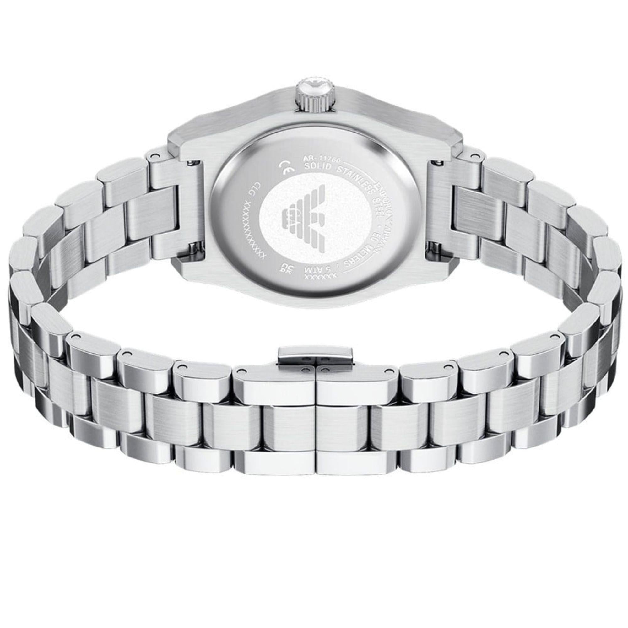 Emporio Armani Quartz Blue Dial Steel Strap Women's Watch AR11760