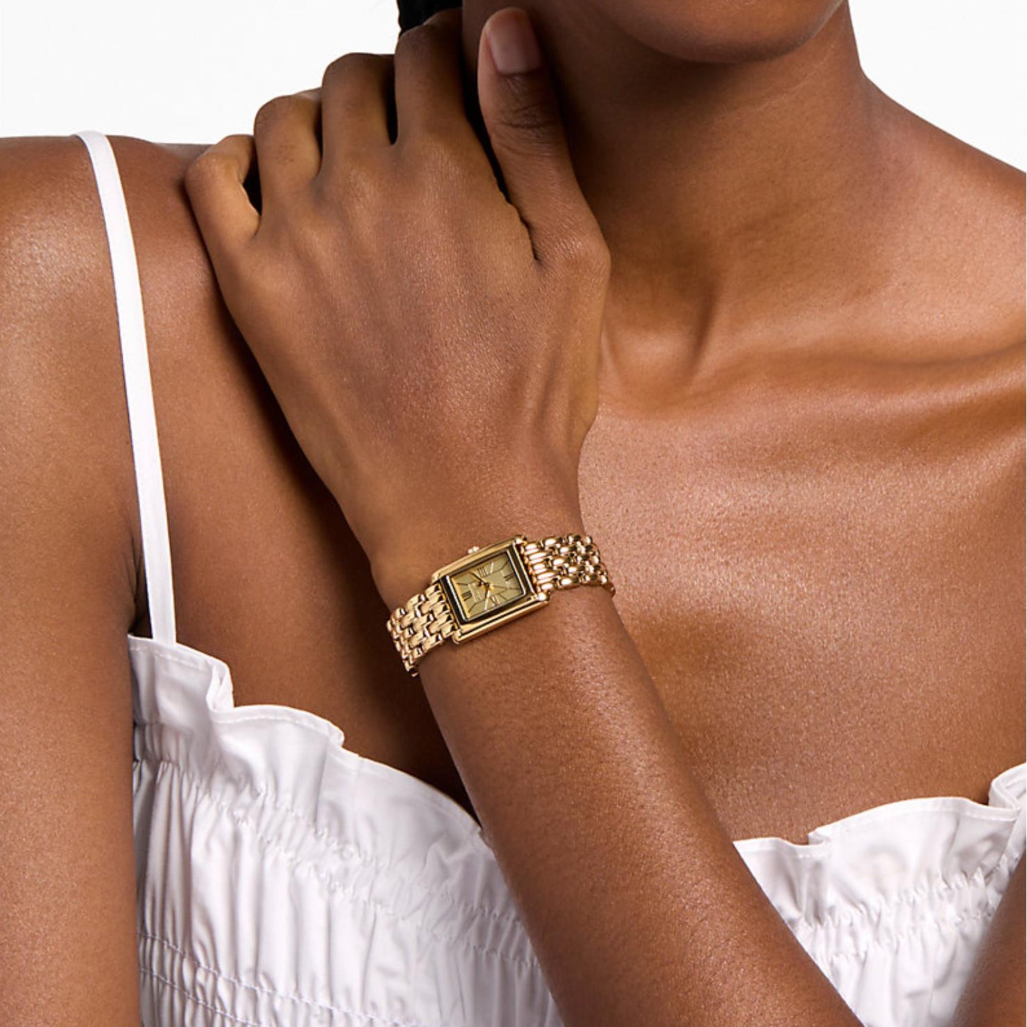 Michael Kors Petite Essex Gold Dial Steel Strap Women's Watch MK4997