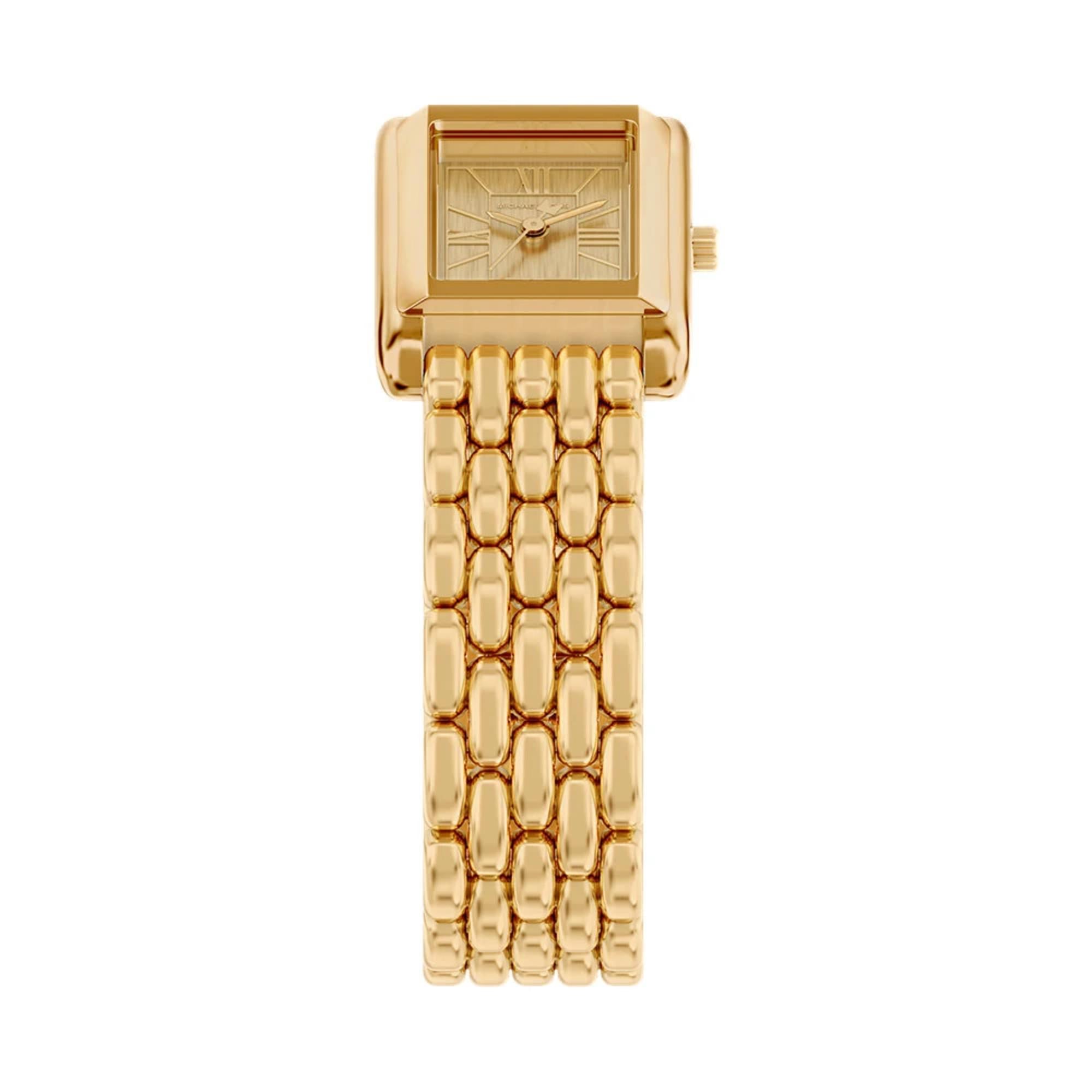 Michael Kors Petite Essex Gold Dial Steel Strap Women's Watch MK4997