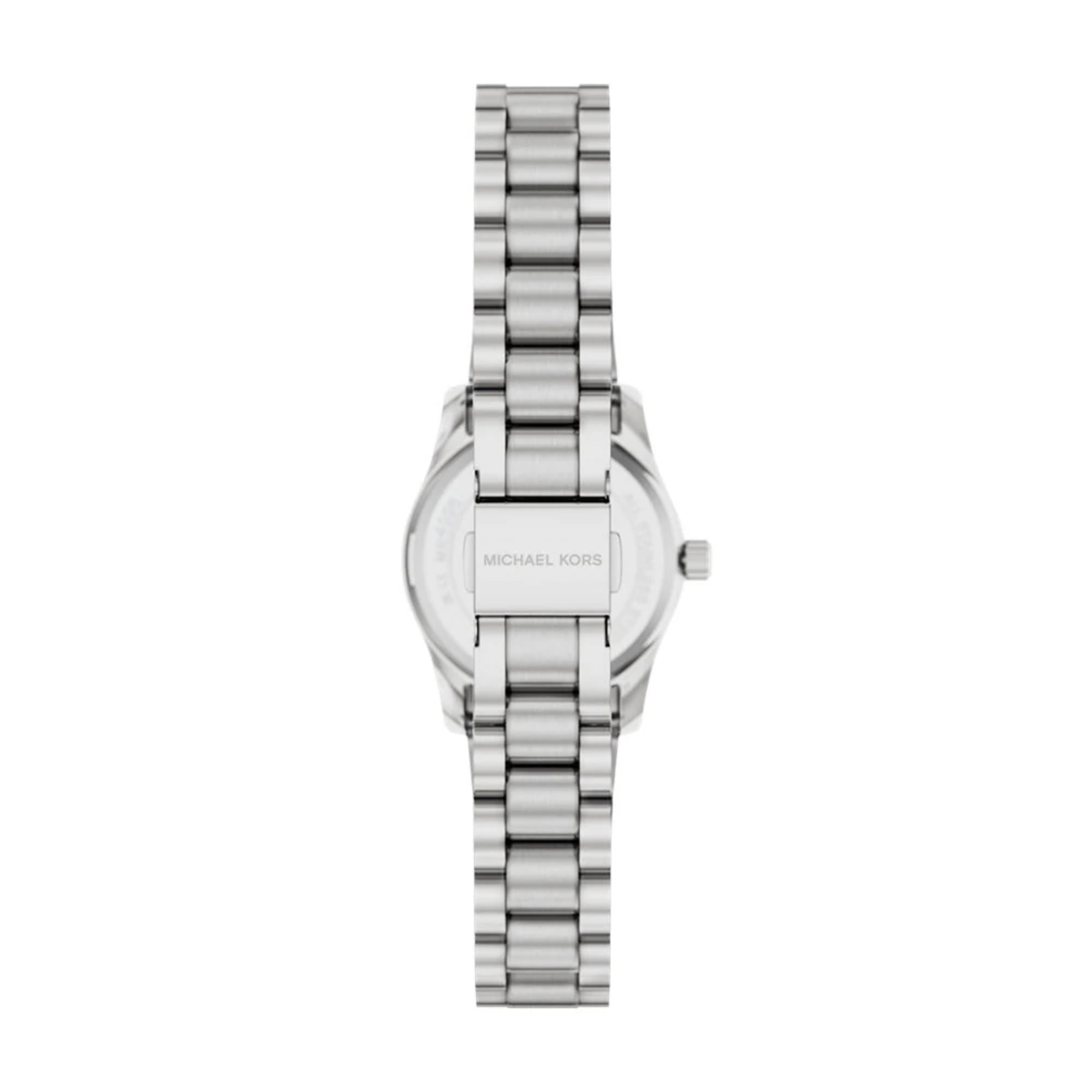 Michael Kors Petite Lexington Pavé Pink Dial Steel Strap Women's Watch MK4996