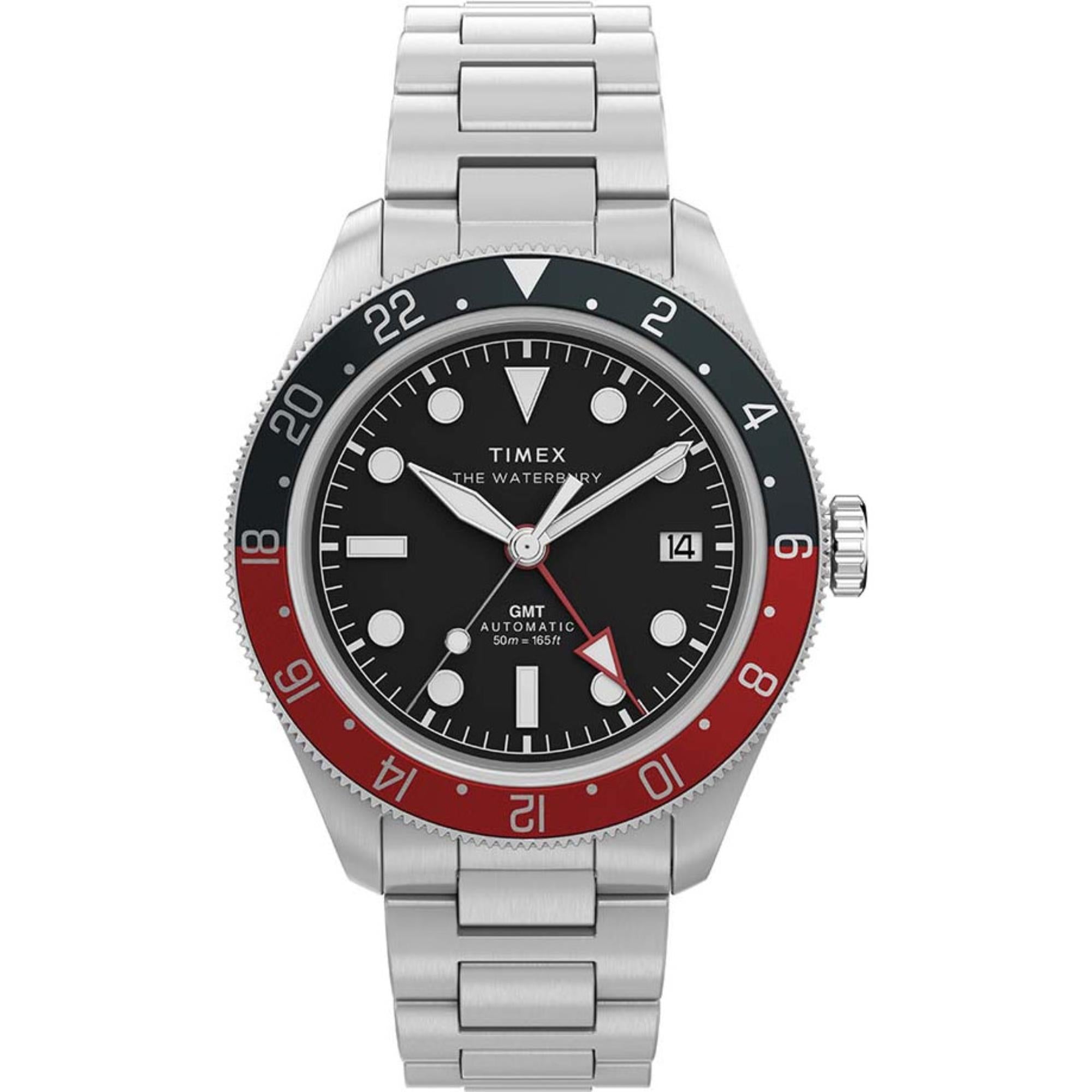 Timex Waterbury Heritage Automatic Black Dial Steel Strap Men's Watch TW2Y60600