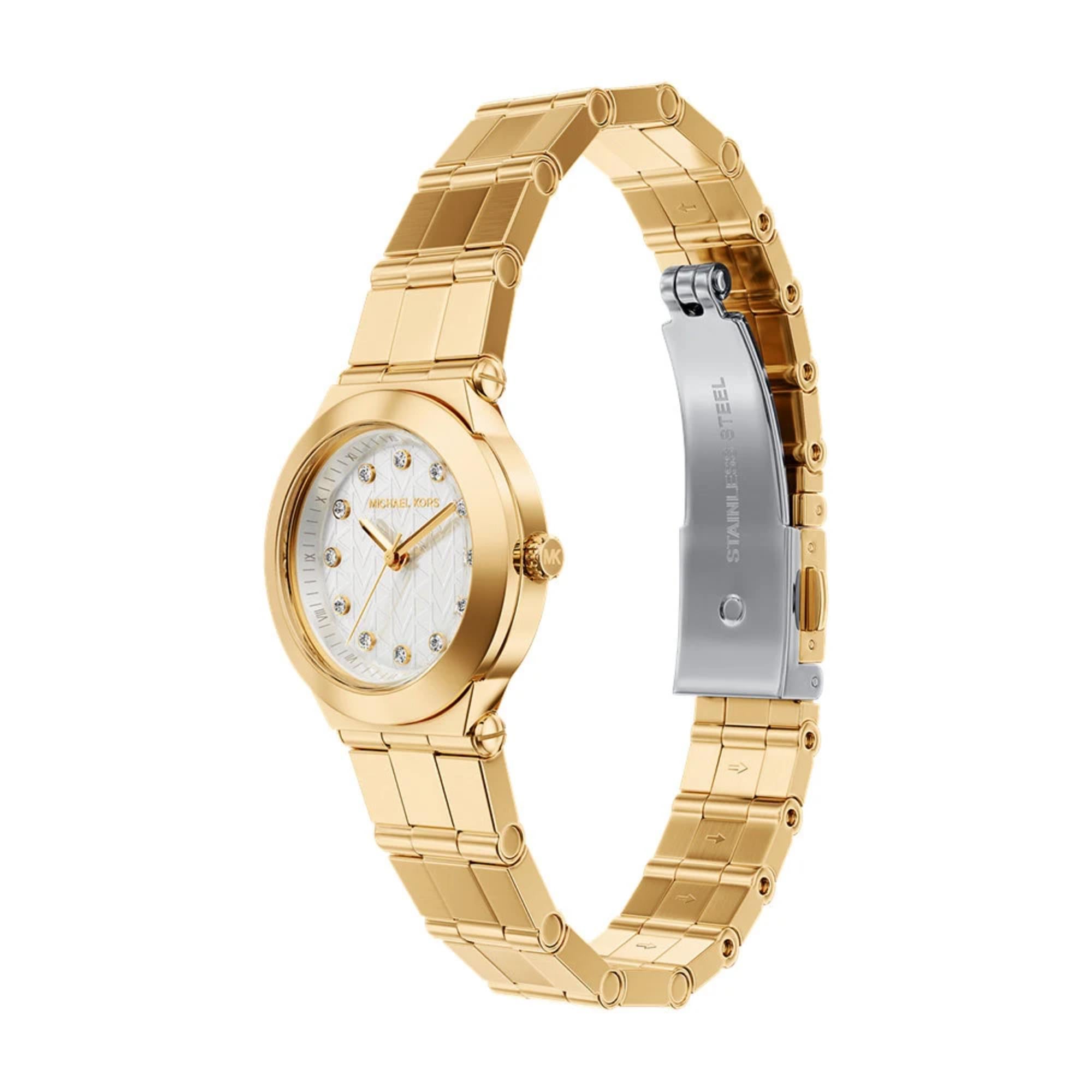 Michael Kors Billie Quartz White Mother of Pearl Dial Steel Strap Women's Watch MK7567