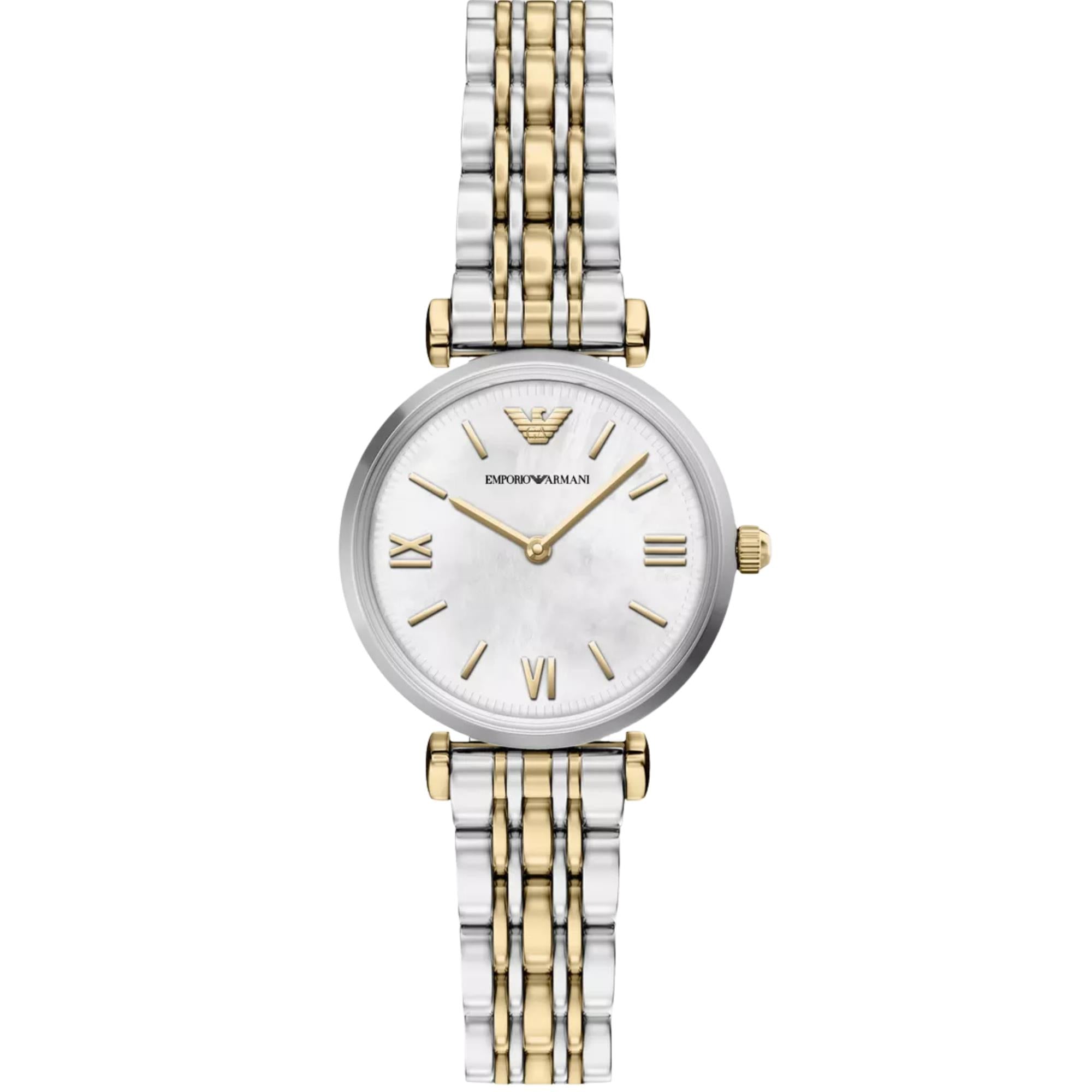 Emporio Armani Gianni 28mm Brown Dial Steel Ladies Watch AR11703
