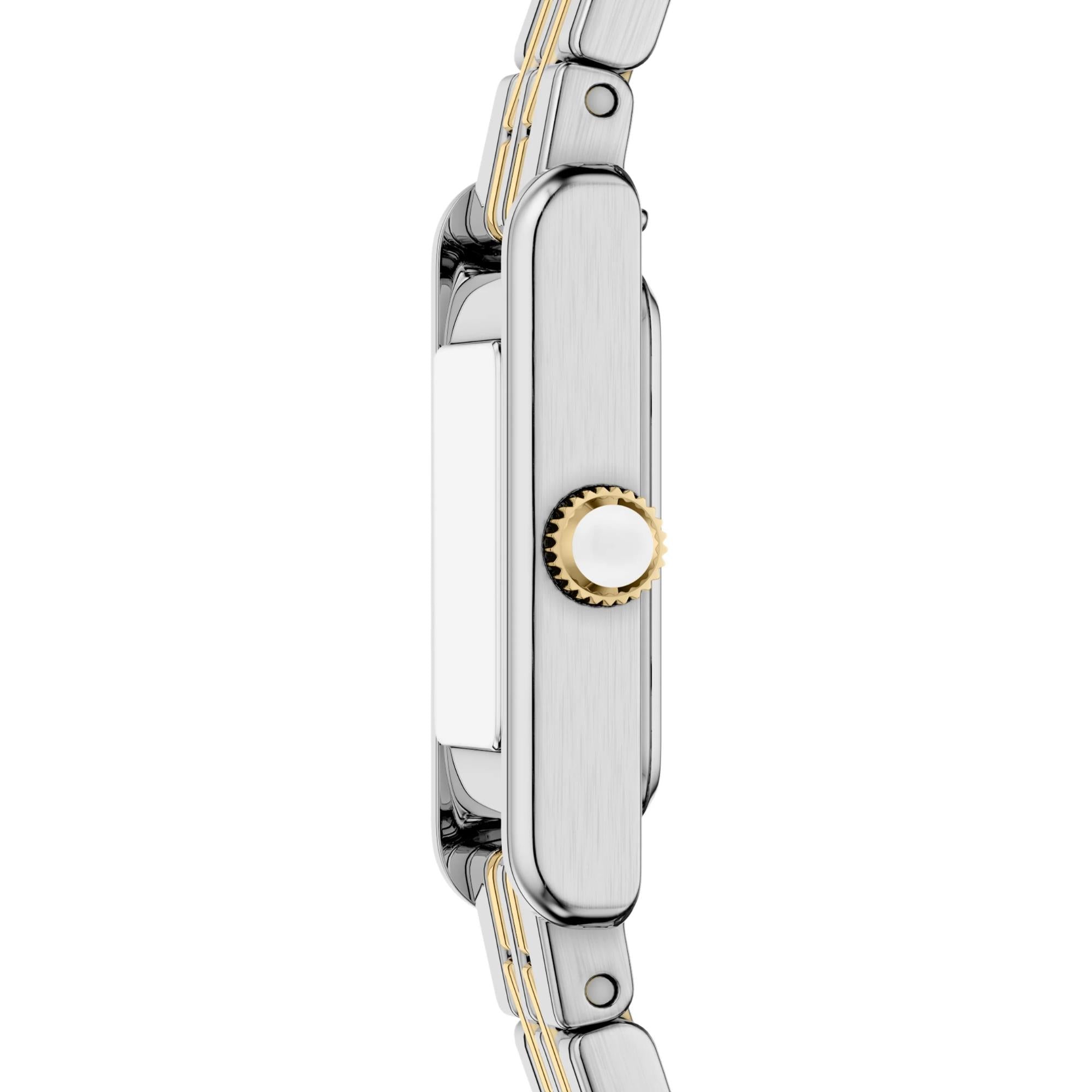 Emporio Armani Genni 19mm White Mother of Pearl Dial Steel Ladies Quartz Watch AR11763
