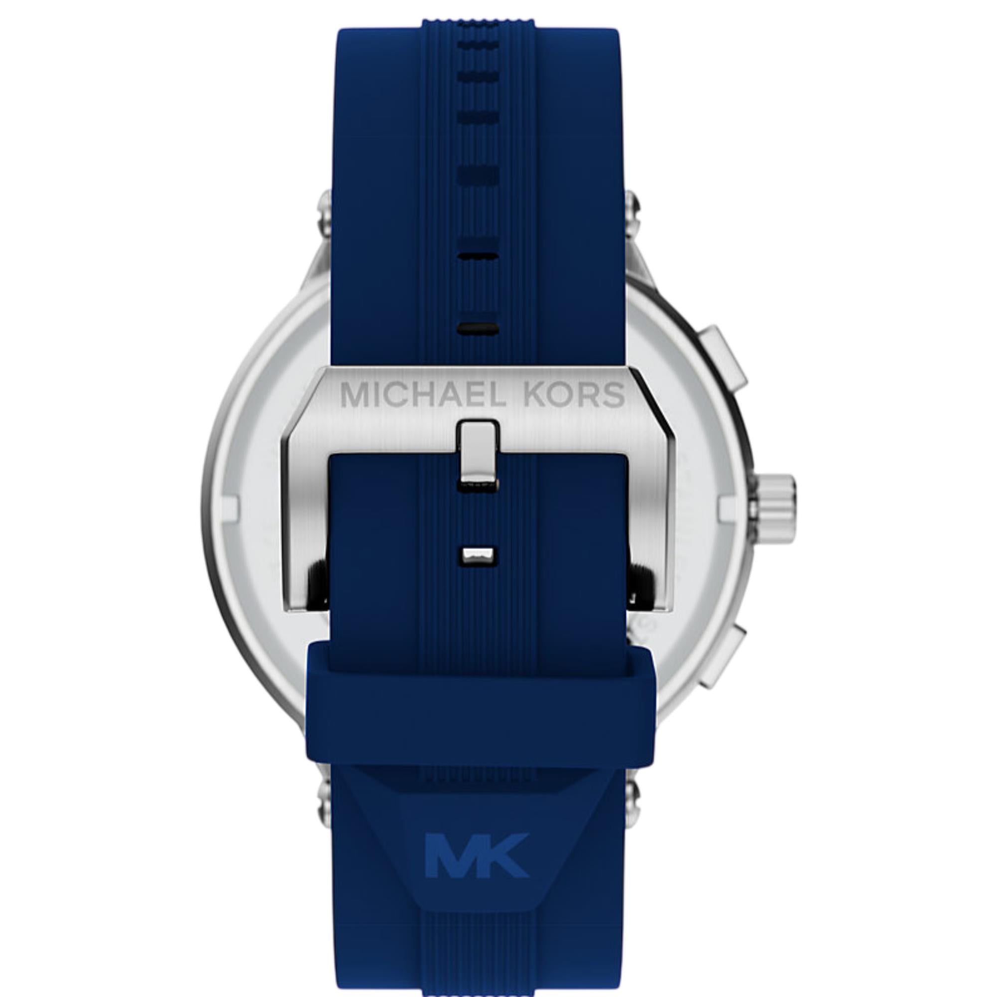 Michael Kors Oversized Billie Chronograph Blue Dial Silicone Strap Men's Watch MK9254