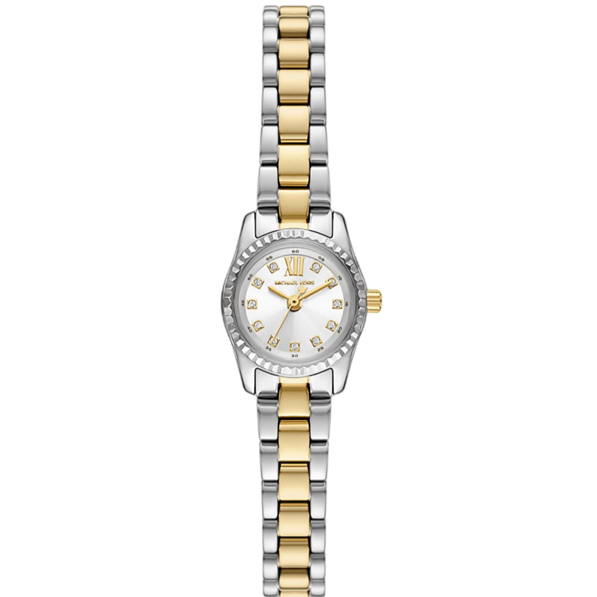 Michael Kors Lexington Pave Silver Dial Steel Strap Women's Watch MK4903