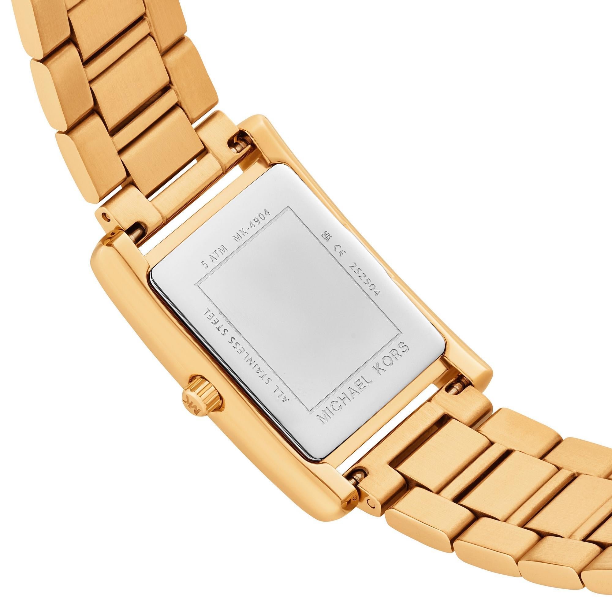 Michael Kors Essex Quartz Gold Dial Steel Strap Women's Watch MK4904