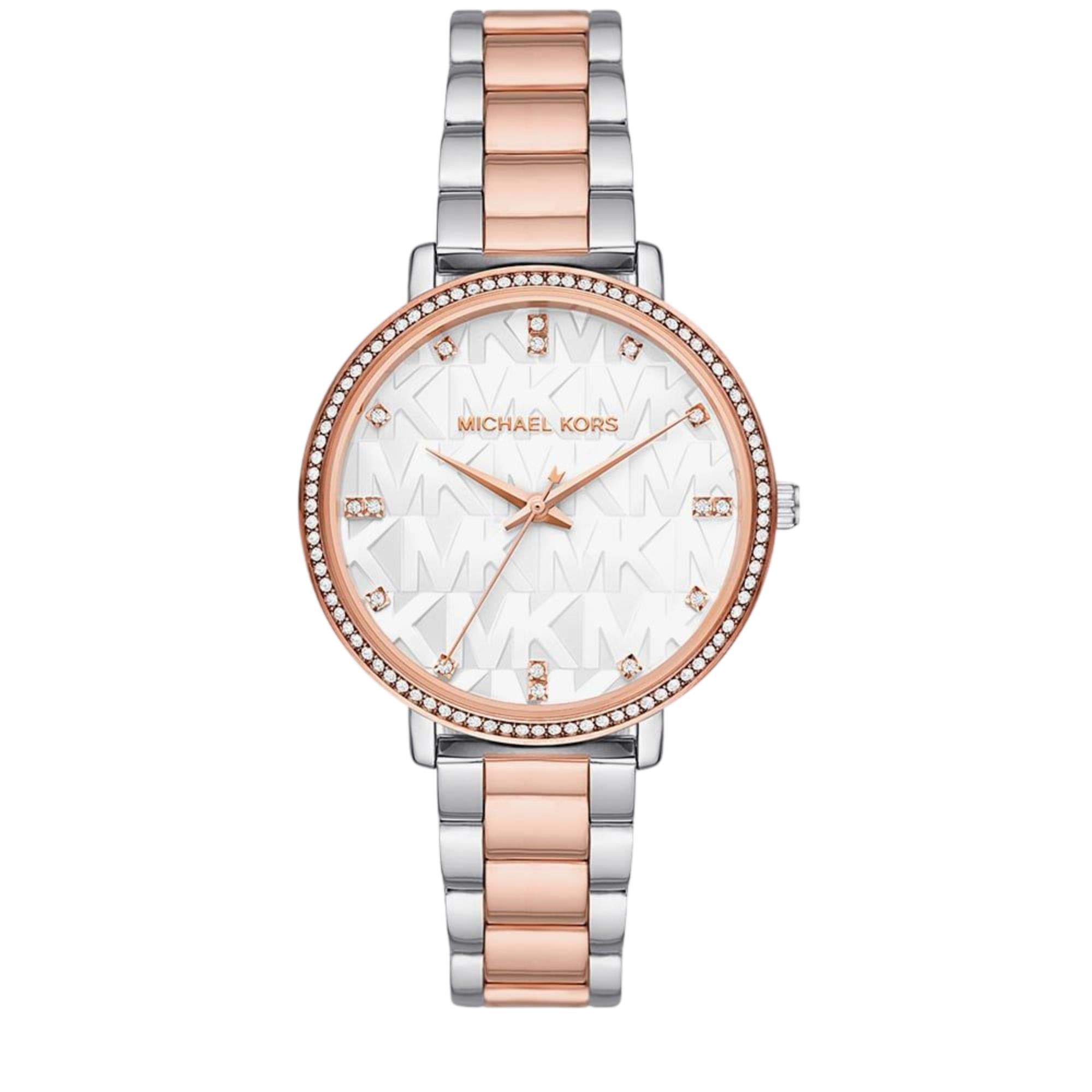 Michael Kors Pyper Quartz White Mother of Pearl Steel Strap Women's Watch MK4920