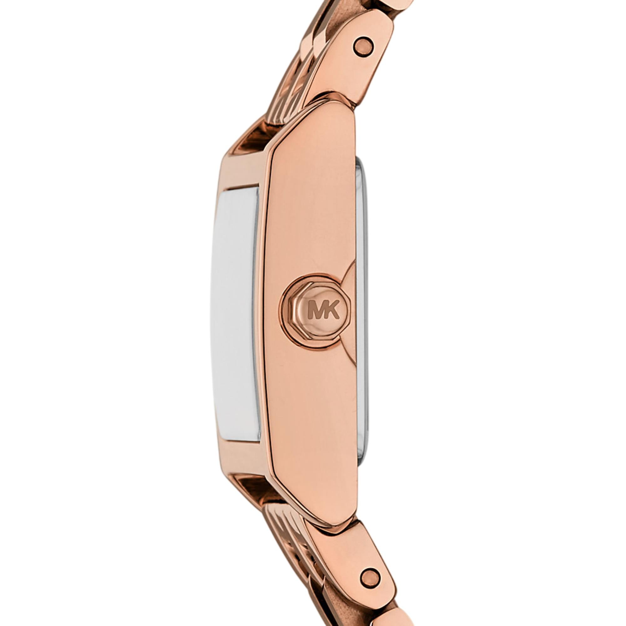 Michael Kors Micro Georgie Quartz Rose Gold Dial Steel Strap Women's Watch MK4932