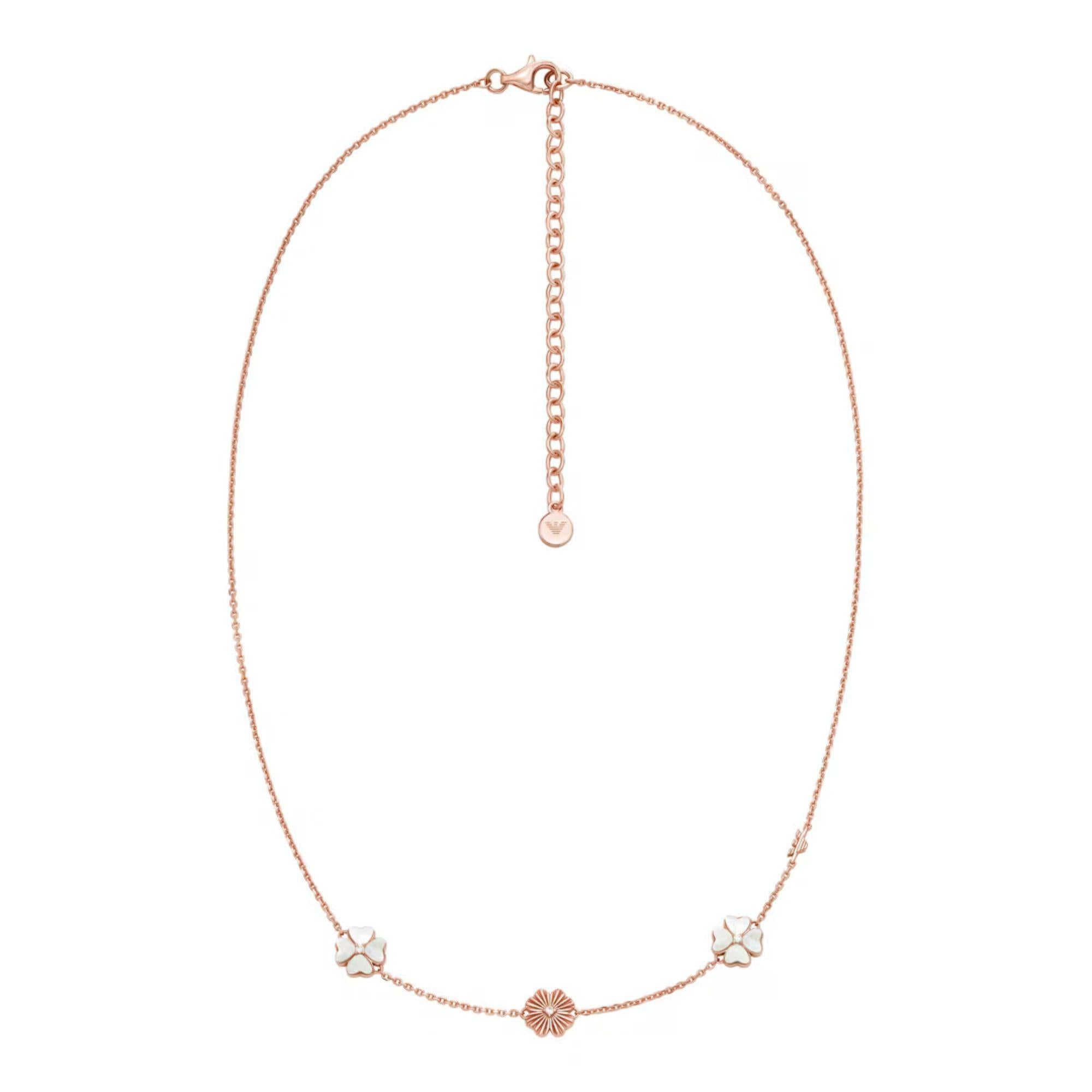 Emporio Armani Sentimental Clover Ever Sterling Silver Women's Necklace EG3650221