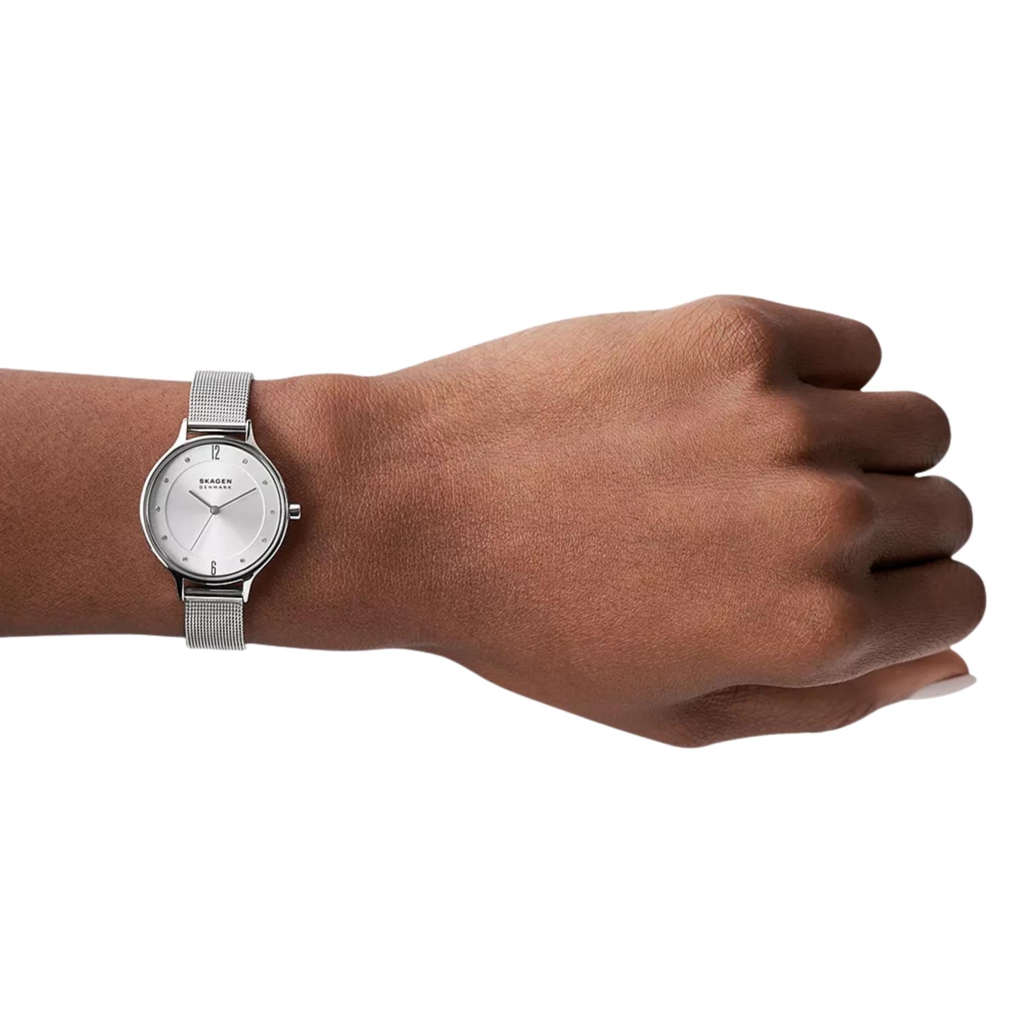 Skagen Anita Lille Quartz Silver Dial Steel Mesh Strap Women's Watch SKW2149
