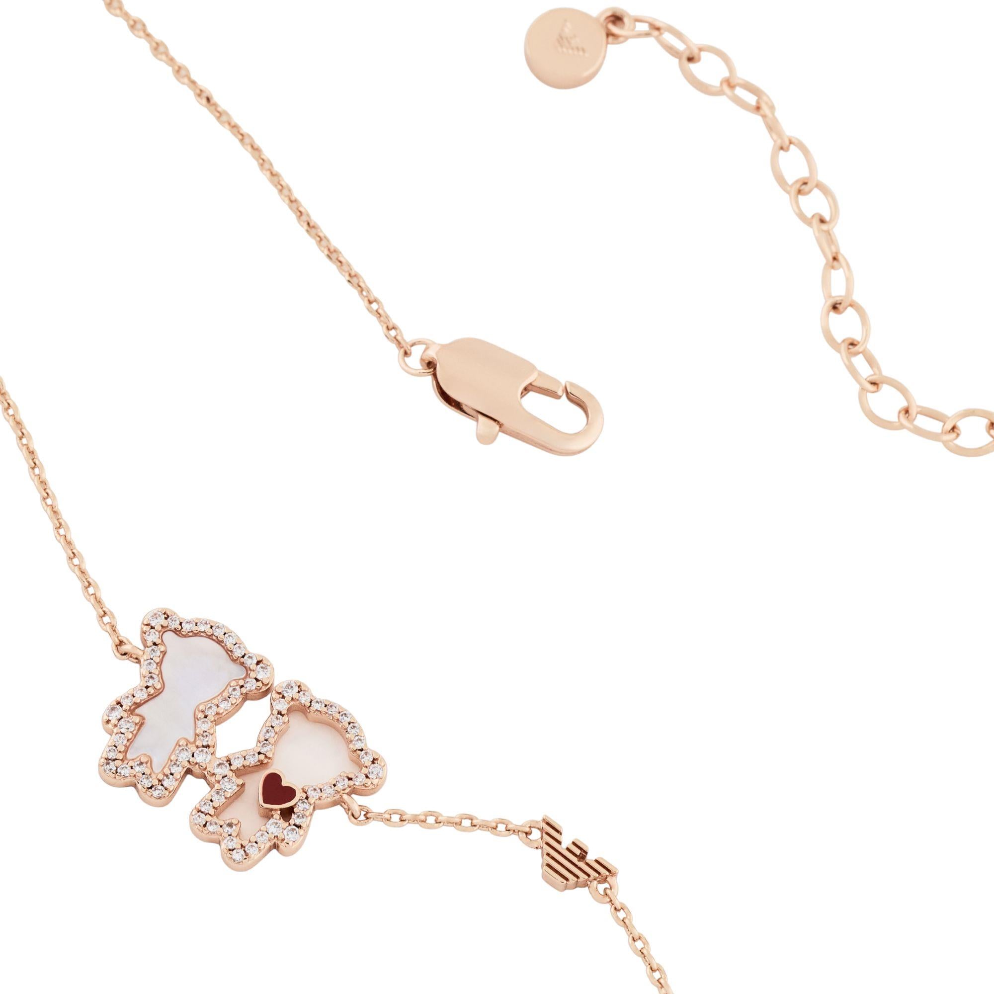 Emporio Armani Sentimental Rose Gold Tone Brass Women's Necklace EGS3351221