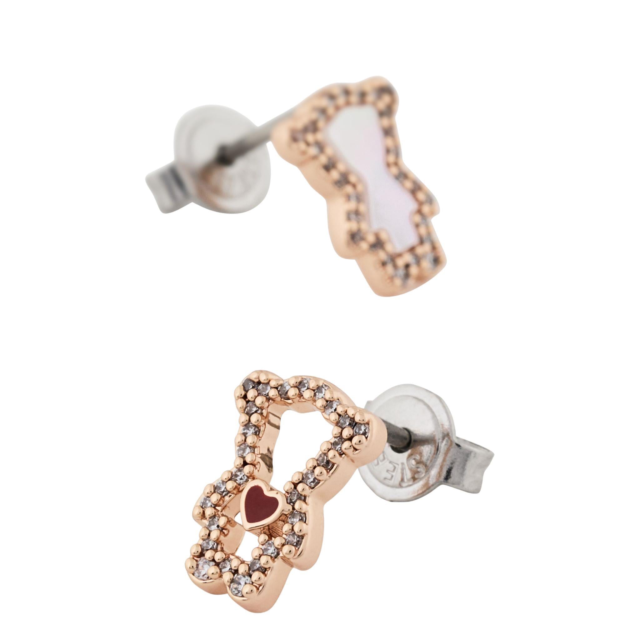 Emporio Armani Sentimental Teddy Bear Stainless Steel Women's Earrings EGS3352221