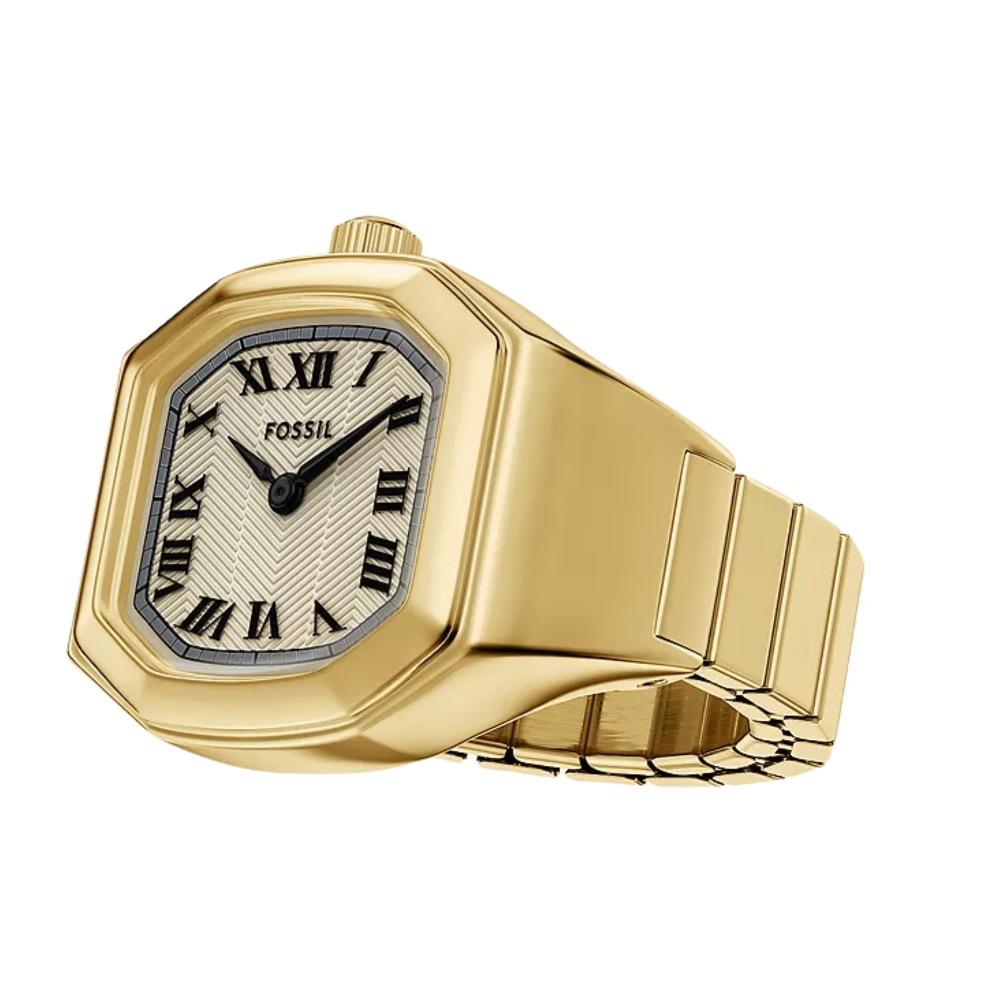 Fossil Harlow Ring Two-Hand Gold-Tone Cream Dial Steel strap Women's Watch ES5446