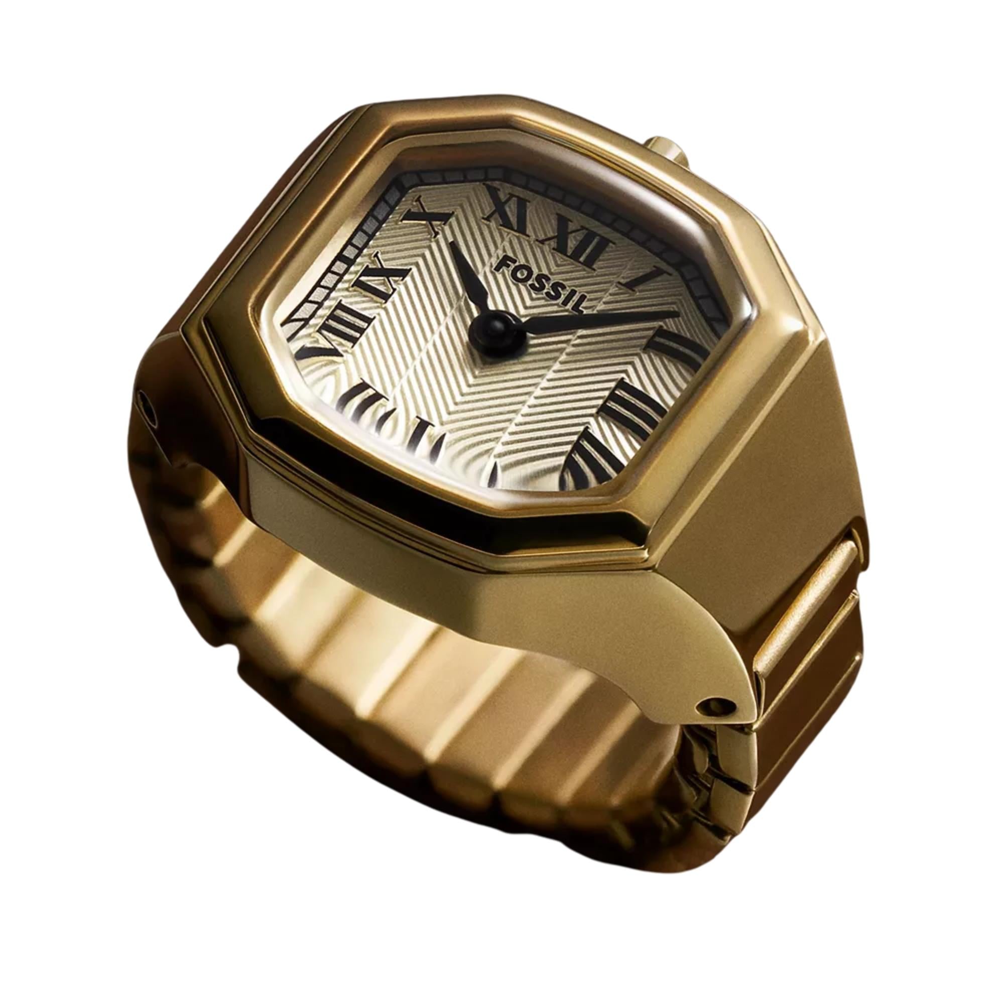 Fossil Harlow Ring Two-Hand Gold-Tone Cream Dial Steel strap Women's Watch ES5446