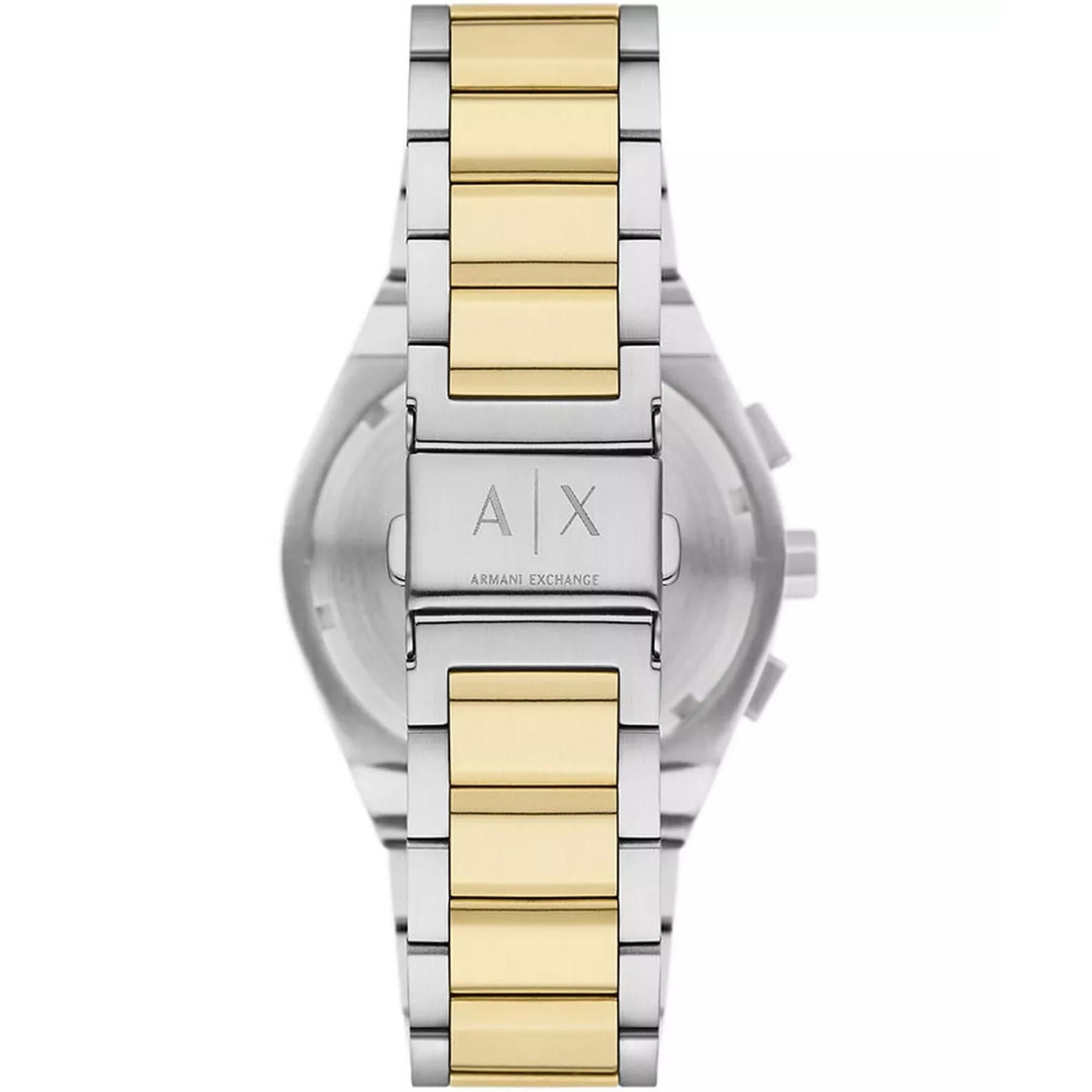 Armani Exchange Sync Chronograph Green Dial Steel Strap Men's Watch AX4184