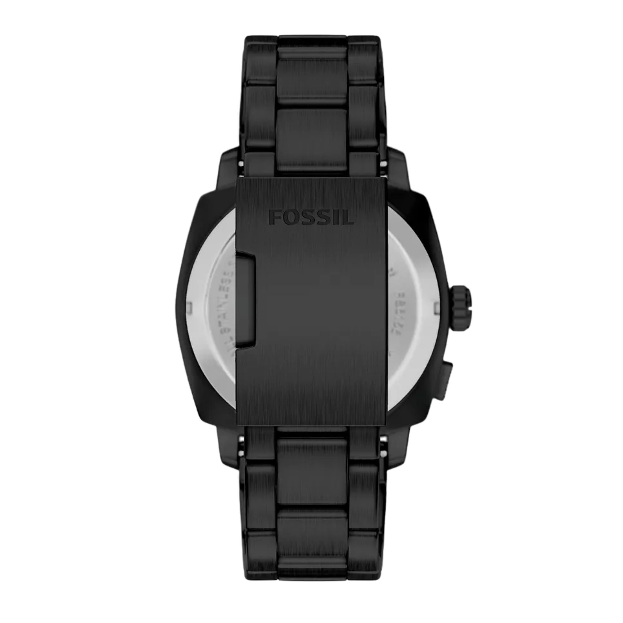 Fossil Machine Big Tic Digi-AnalogueBlack Dial Steel Strap Men's Watch FS6156