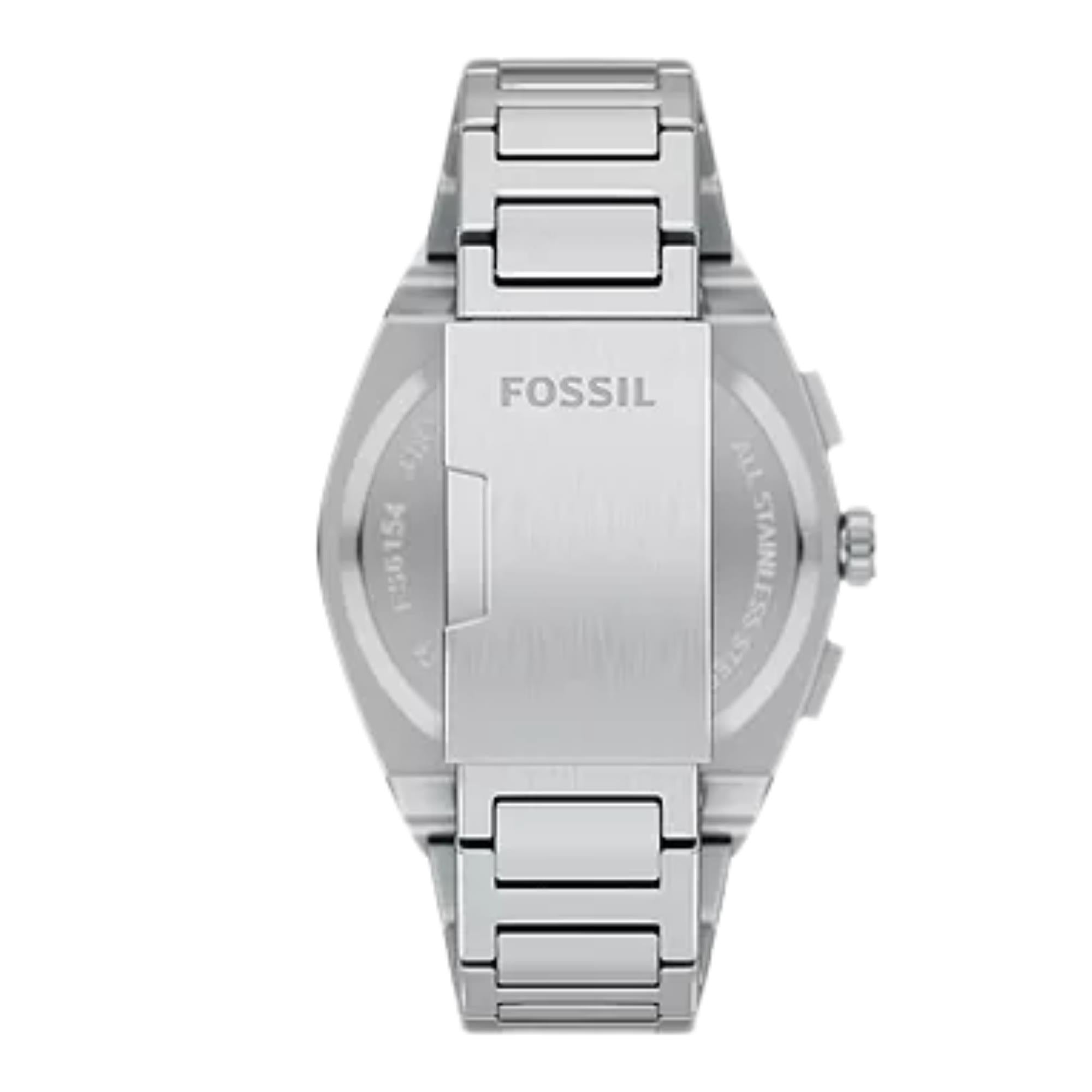 Fossil Everett Chronograph Blue Dial Steel Strap Men's Watch FS6154