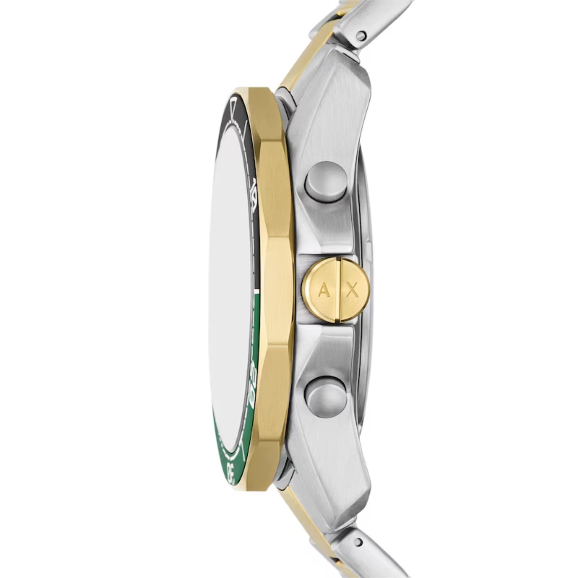 Armani Exchange Spencer Quartz Chronograph Green Dial Steel Strap Men's Watch AX1966
