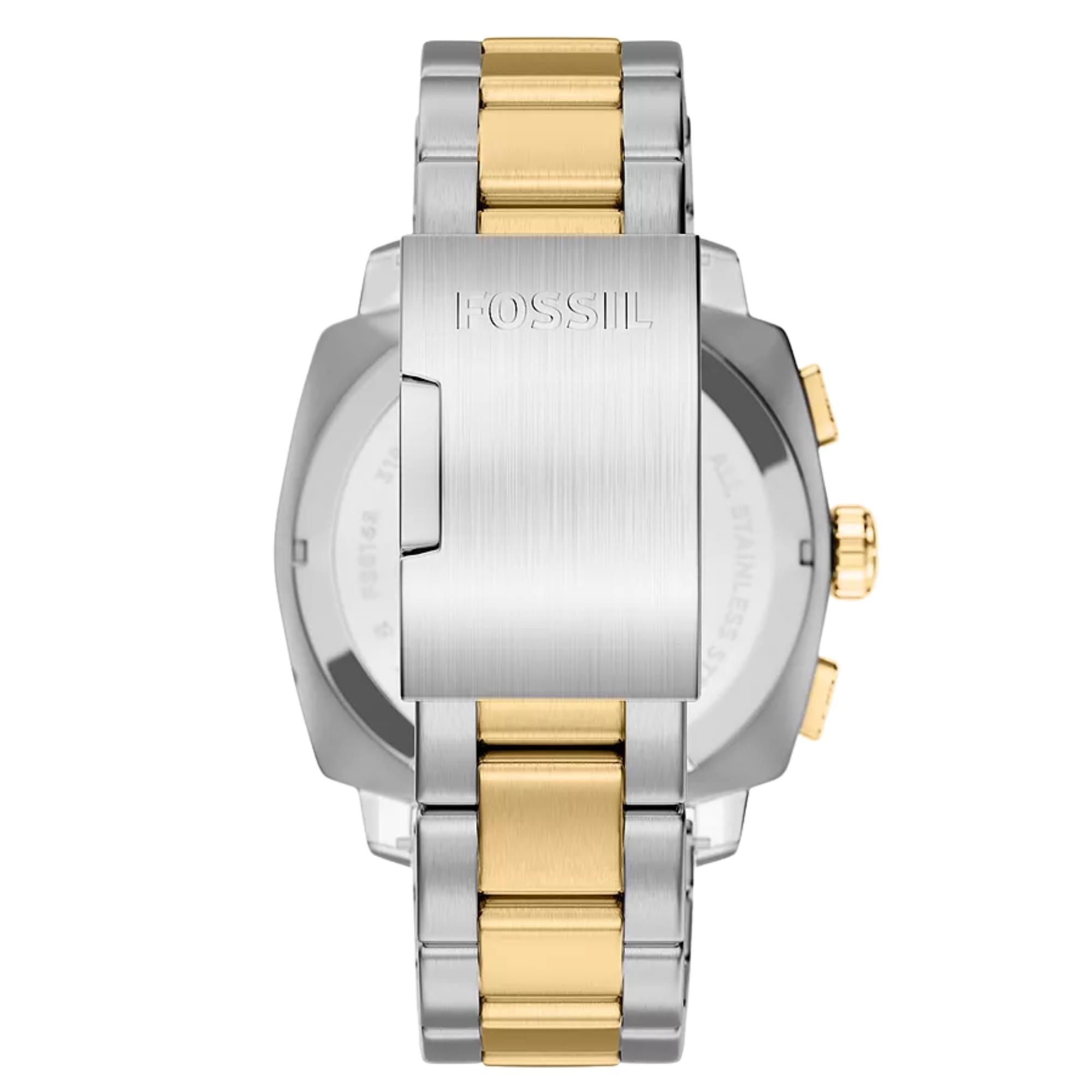 Fossil Machine Chronograph Black Dial Steel Strap Men's Watch FS6159