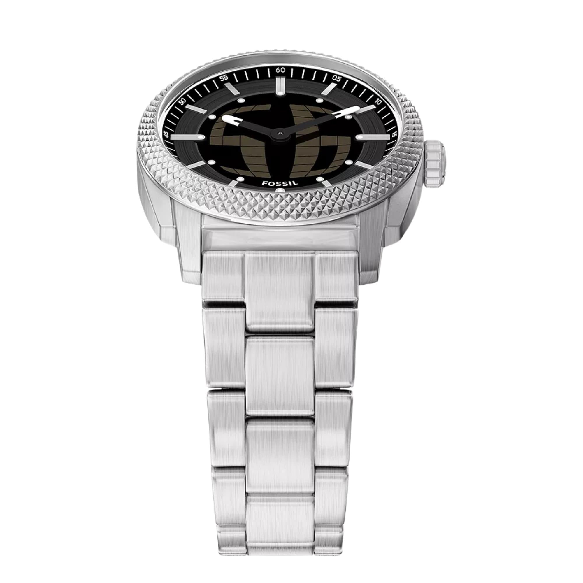 Fossil Machine Big Tic Digi-Analogue Black Dial Watch FS6155