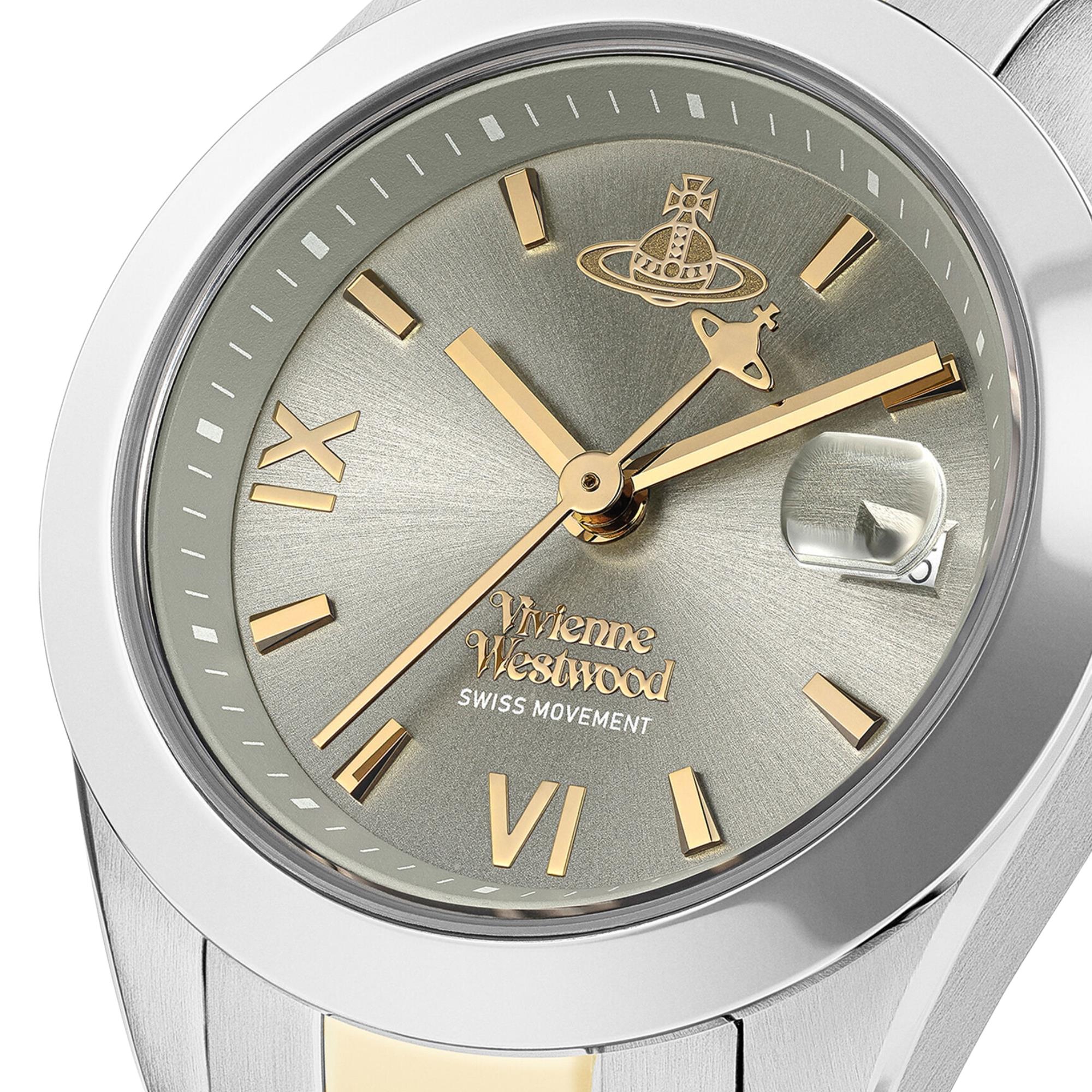 Vivienne Westwood Fenchurch Quartz Grey Dial Steel Strap Women's Watch VV292GYSG