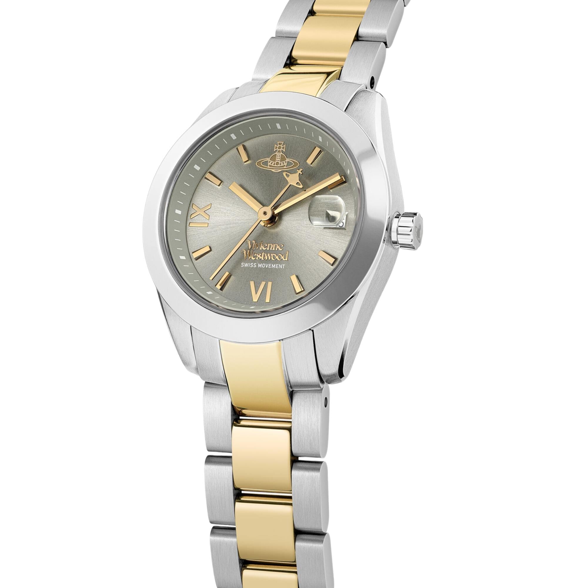 Vivienne Westwood Fenchurch Quartz Grey Dial Steel Strap Women's Watch VV292GYSG