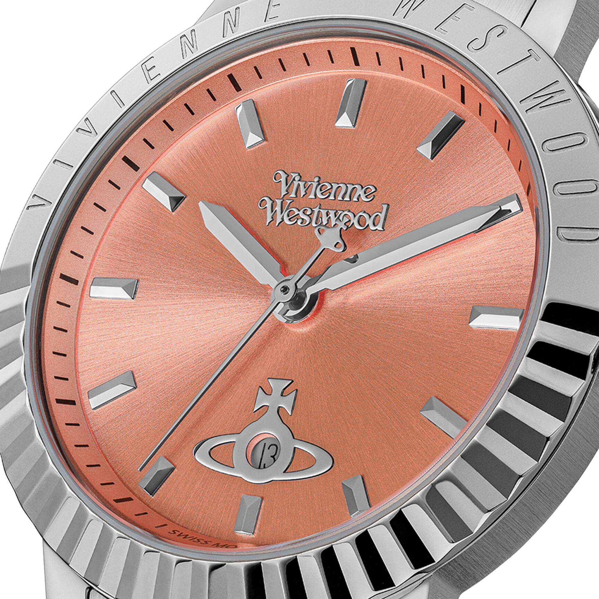 Vivienne Westwood Dulwich Quartz Pink Dial Steel Strap Women's Watch VV307COSL