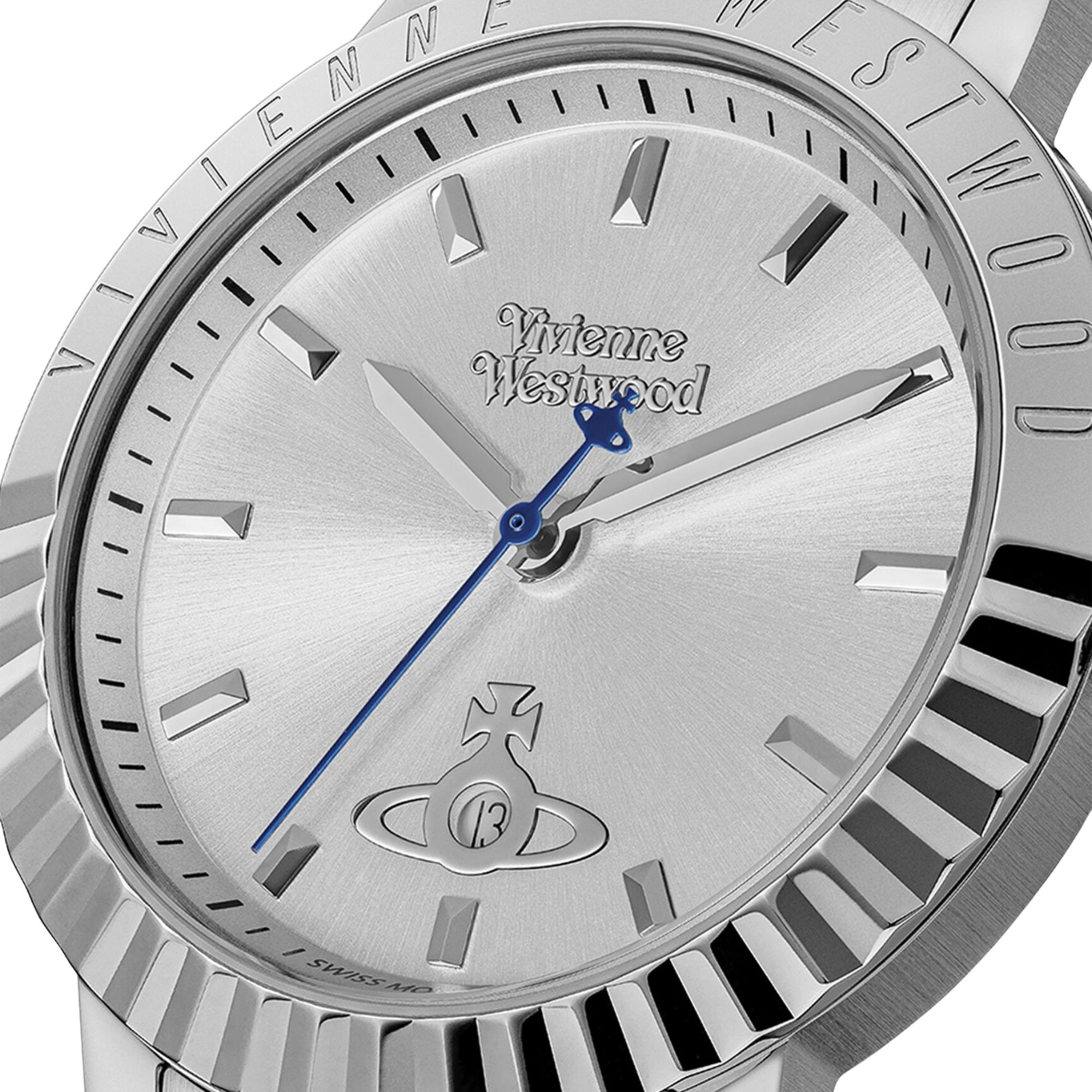 Vivienne Westwood Dulwich Quartz Silver Dial Steel Strap Unisex Watch VV307SLSL