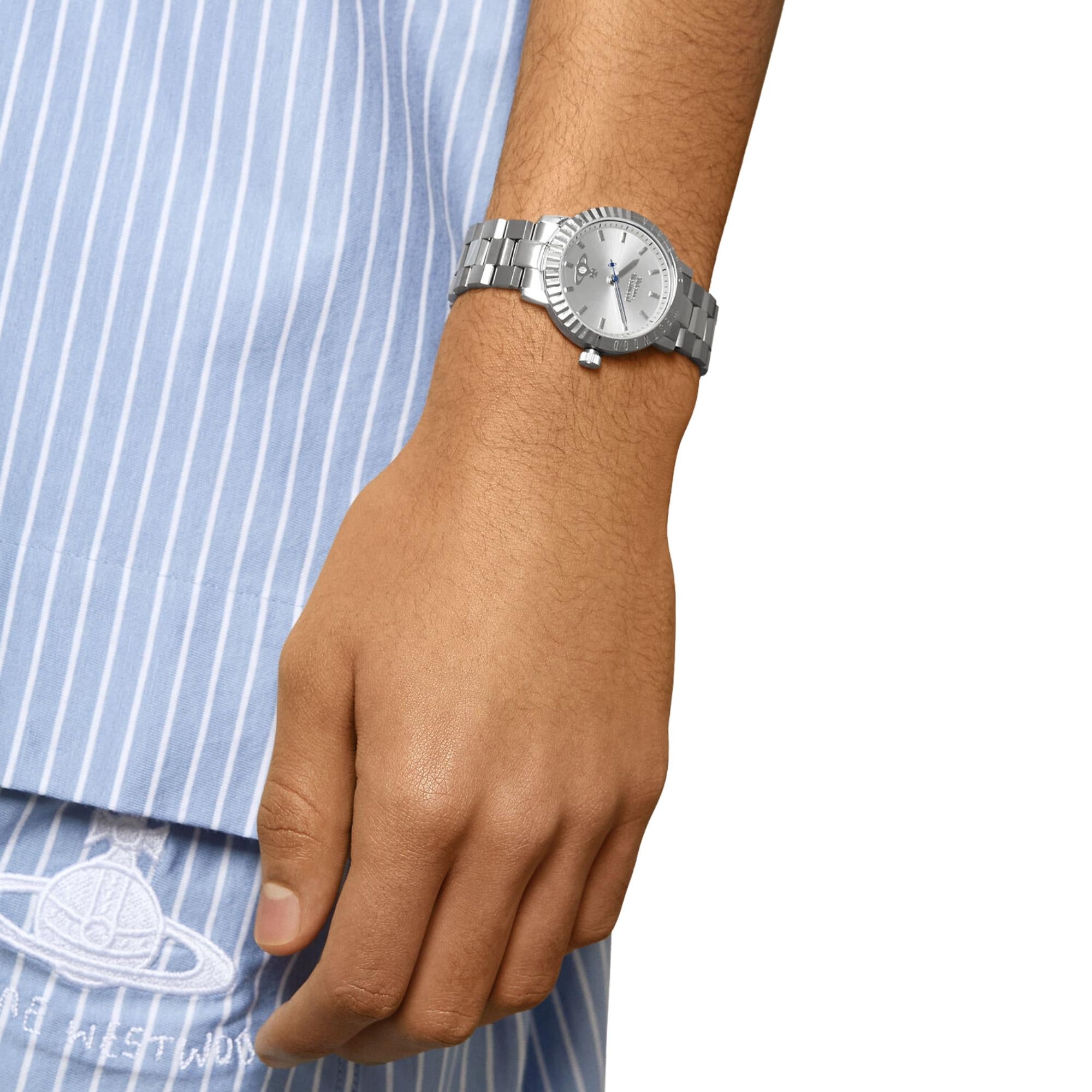 Vivienne Westwood Dulwich Quartz Silver Dial Steel Strap Unisex Watch VV307SLSL