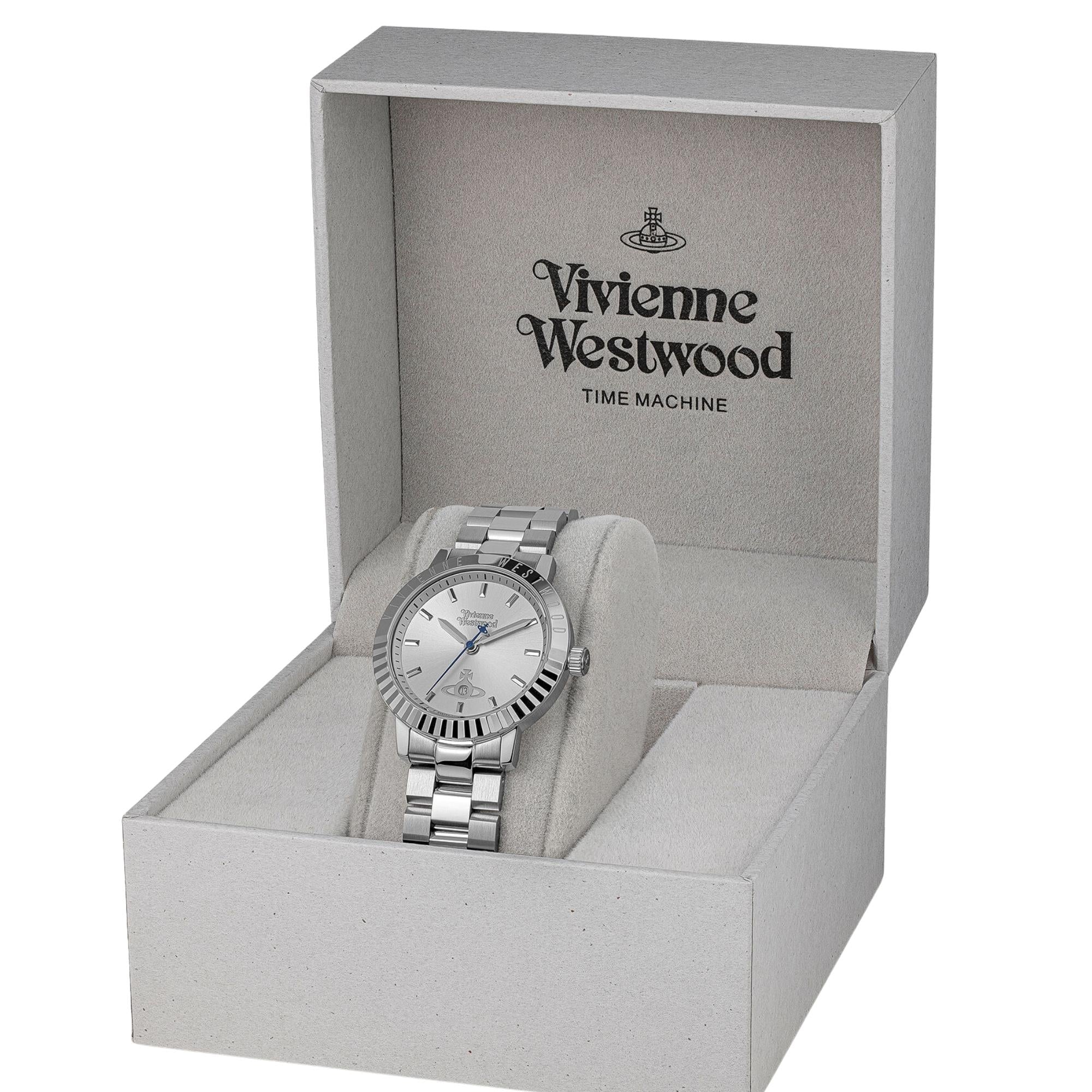 Vivienne Westwood Dulwich Quartz Silver Dial Steel Strap Unisex Watch VV307SLSL