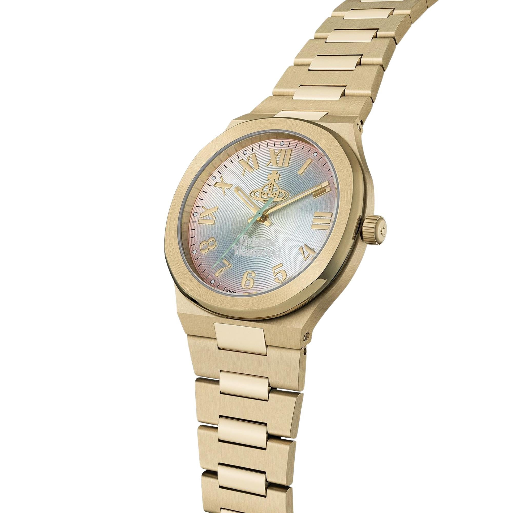 Vivienne Westwood Merton Quartz Silver Dial Steel Strap Women's Watch VV318MTGD