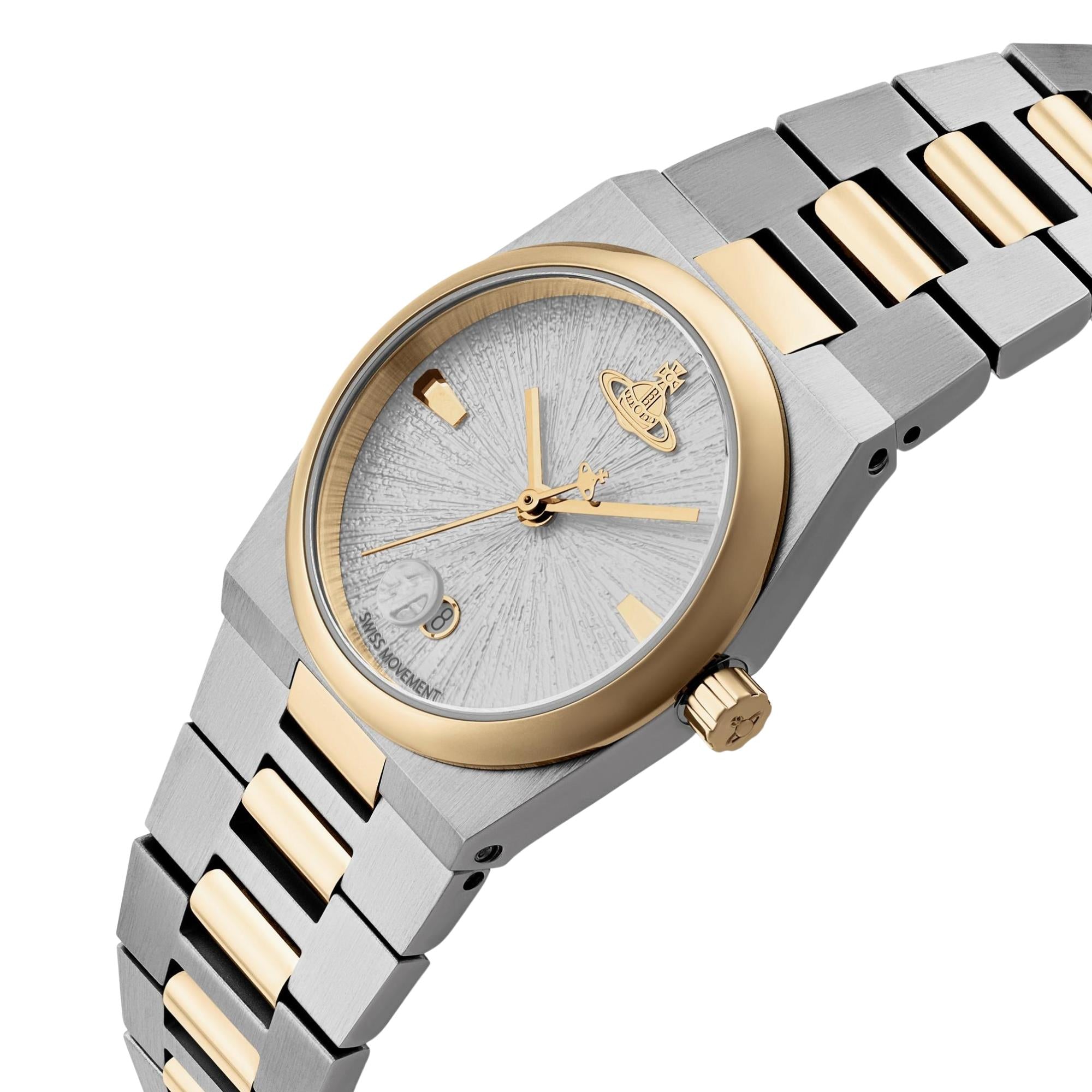 Vivienne Westwood The Hoxton Quartz Silver Dial Steel Strap Women's Watch VV332SLSG