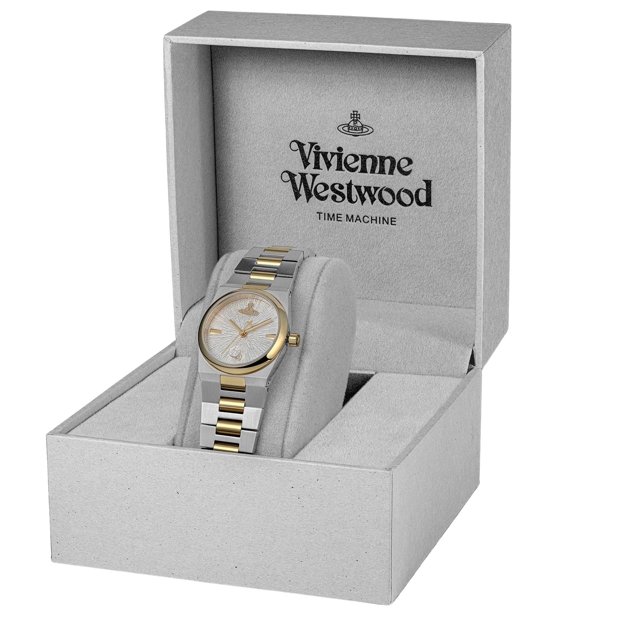 Vivienne Westwood The Hoxton Quartz Silver Dial Steel Strap Women's Watch VV332SLSG