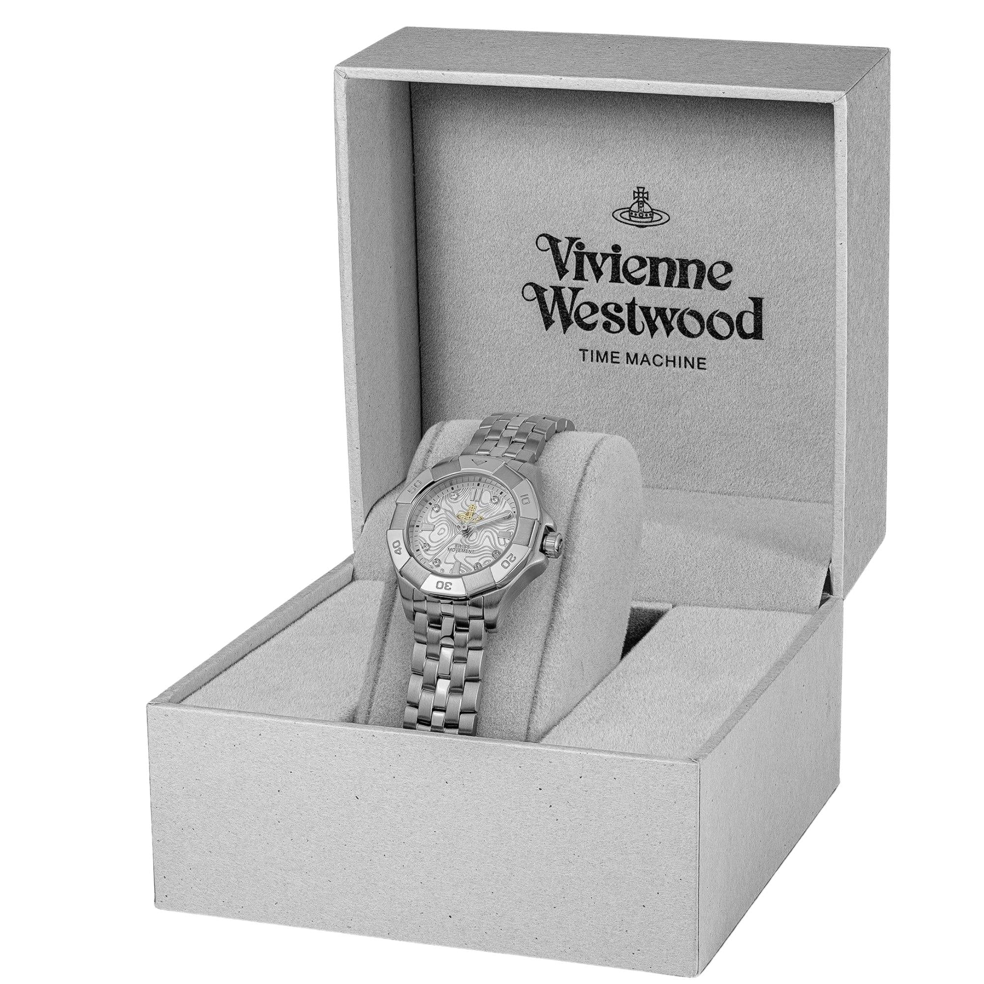 Vivienne Westwood The Brompton Silver Dial Steel Strap Women's Watch VV341WSSL