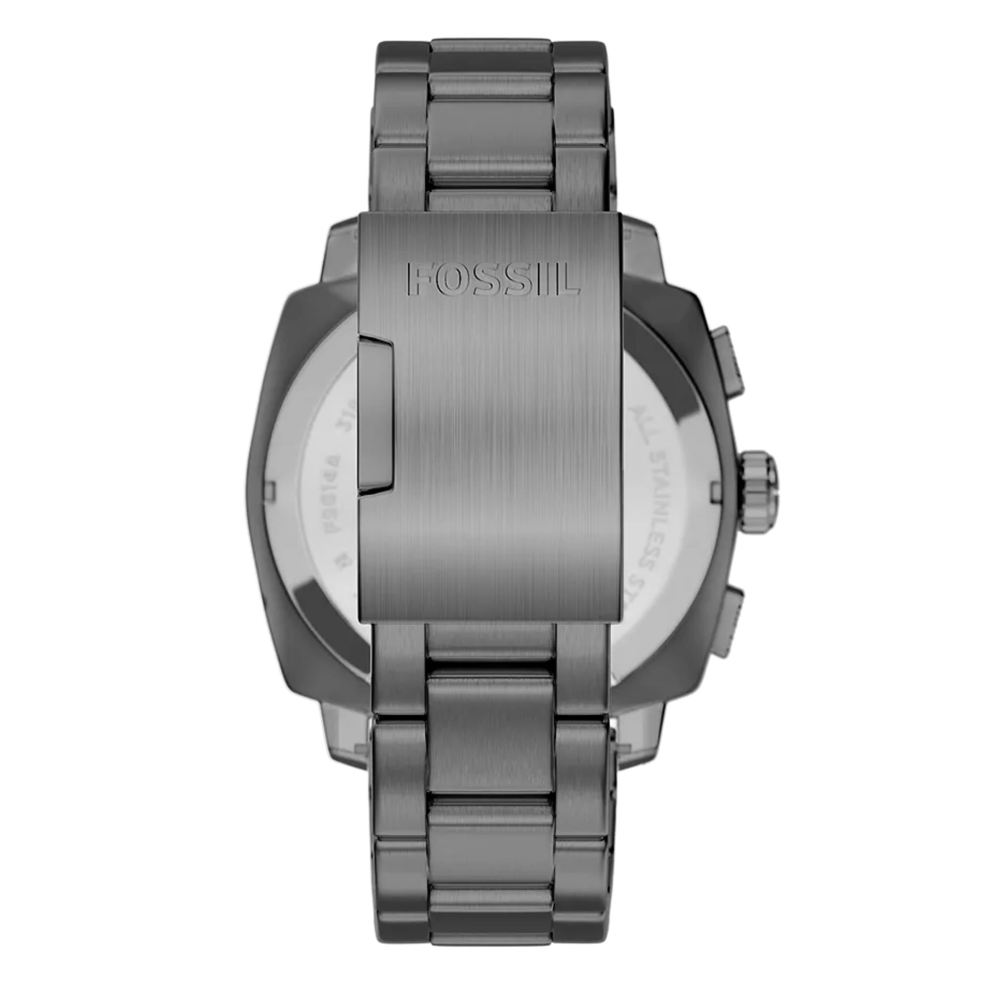 Fossil Machine Chronograph Grey Dial Steel Strap Men's Watch FS6160