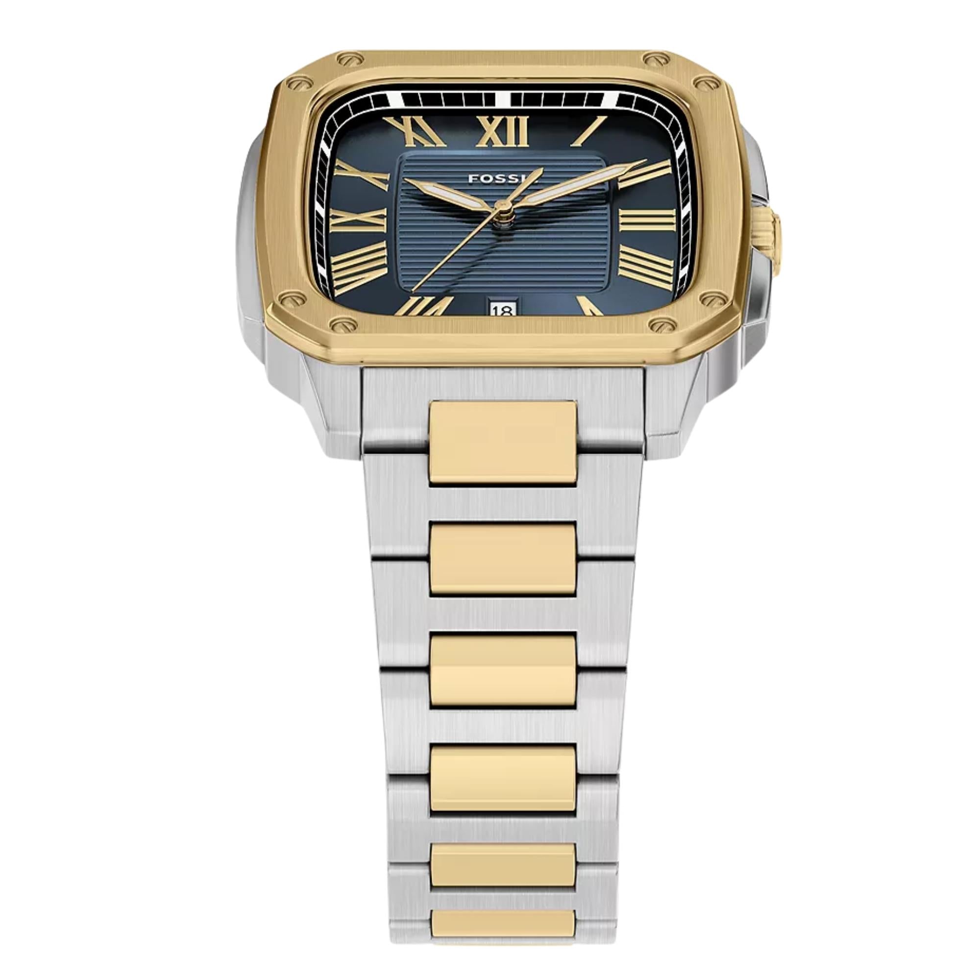 Fossil Crosby 42mm Blue Dial Steel Mens Quartz Watch FS6161