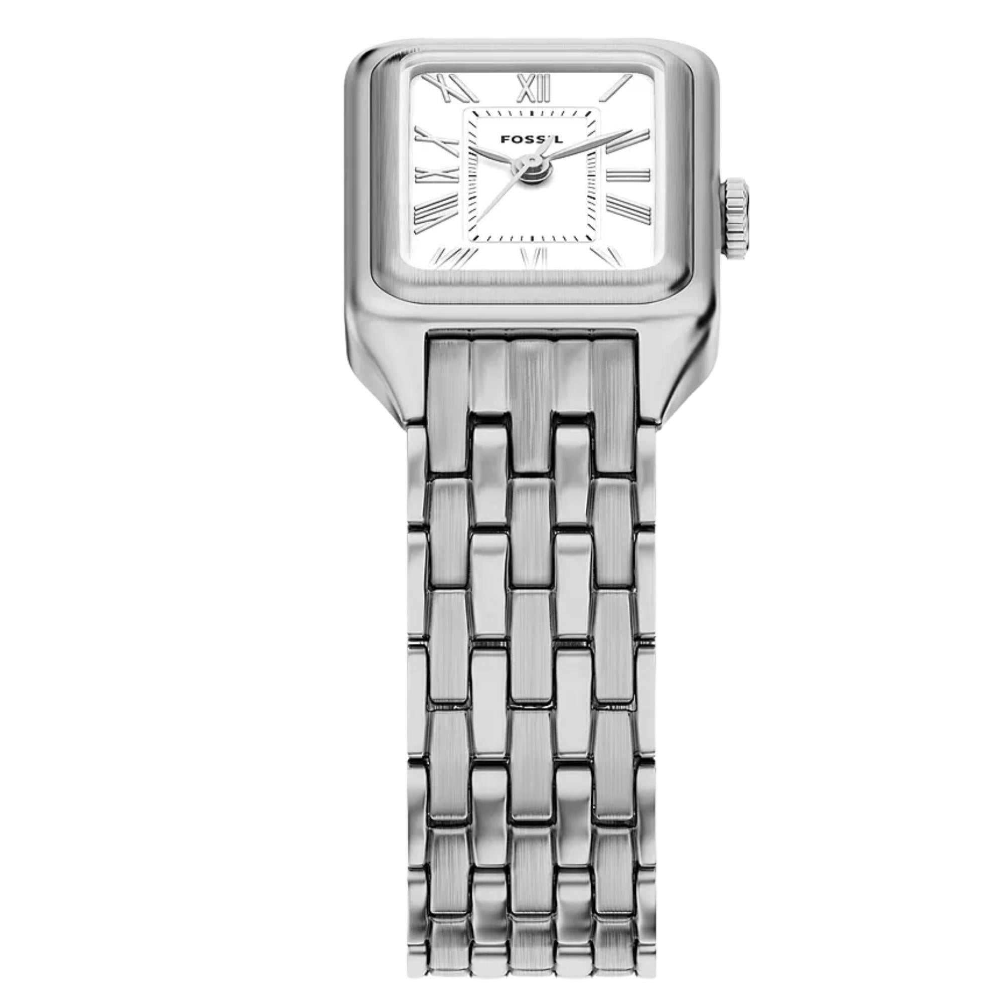 Fossil Raquel 18mm White Dial Steel Ladies Quartz Watch ES5469
