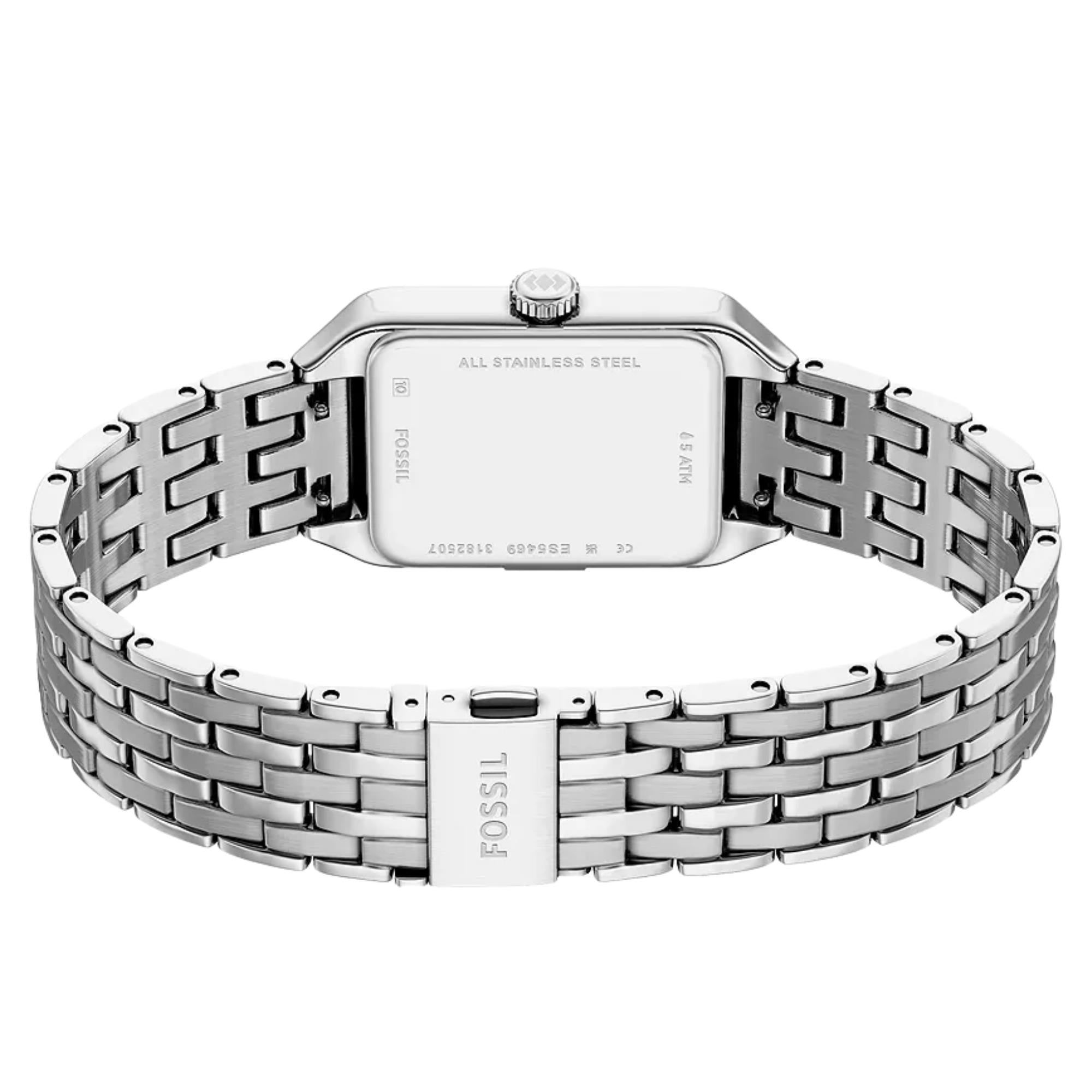 Fossil Raquel 18mm White Dial Steel Ladies Quartz Watch ES5469