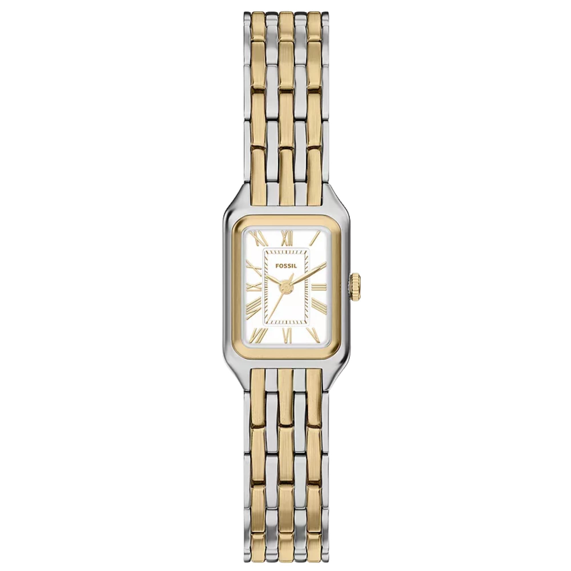 Fossil Raquel 18mm White Dial Steel Ladies Quartz Watch ES5468