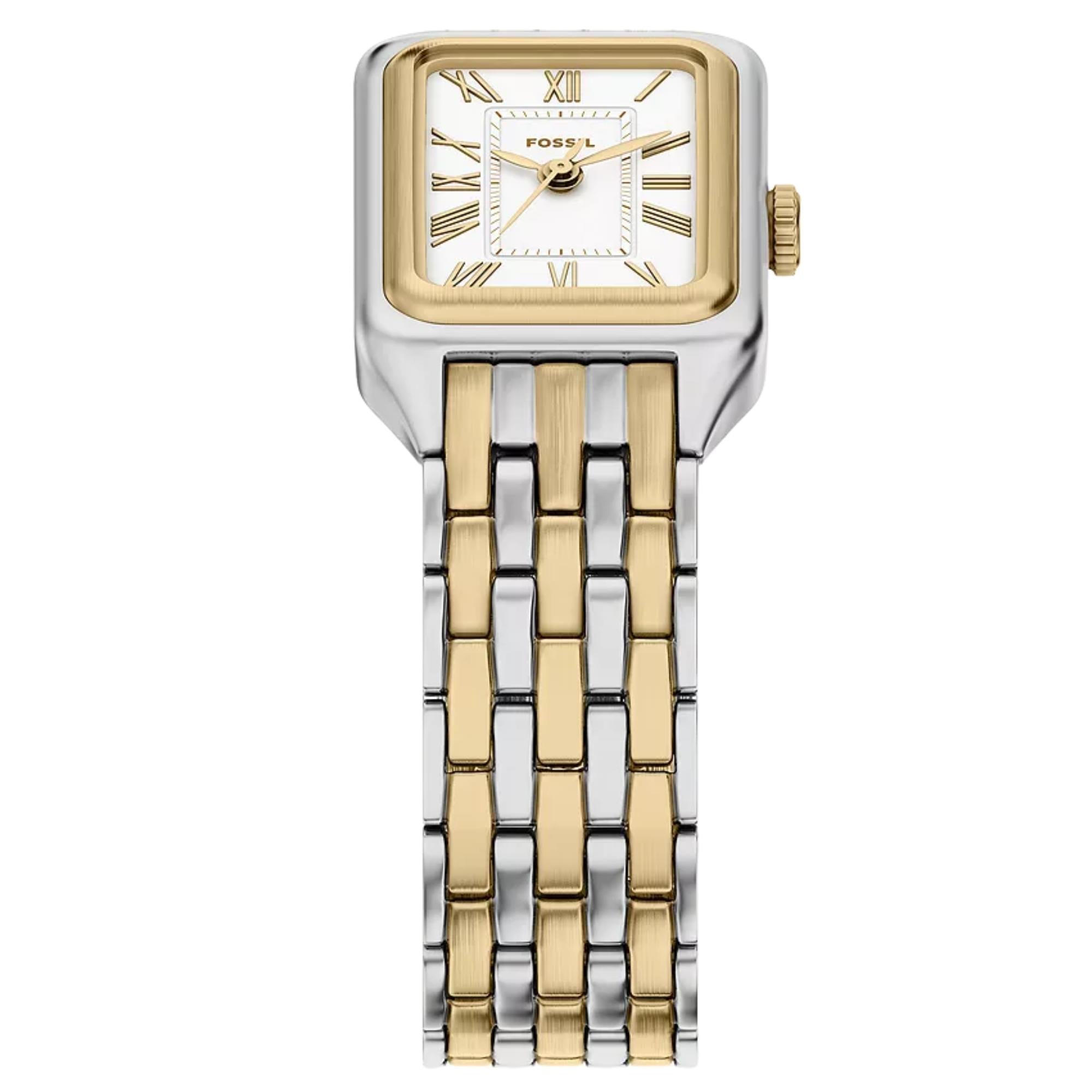 Fossil Raquel 18mm White Dial Steel Ladies Quartz Watch ES5468