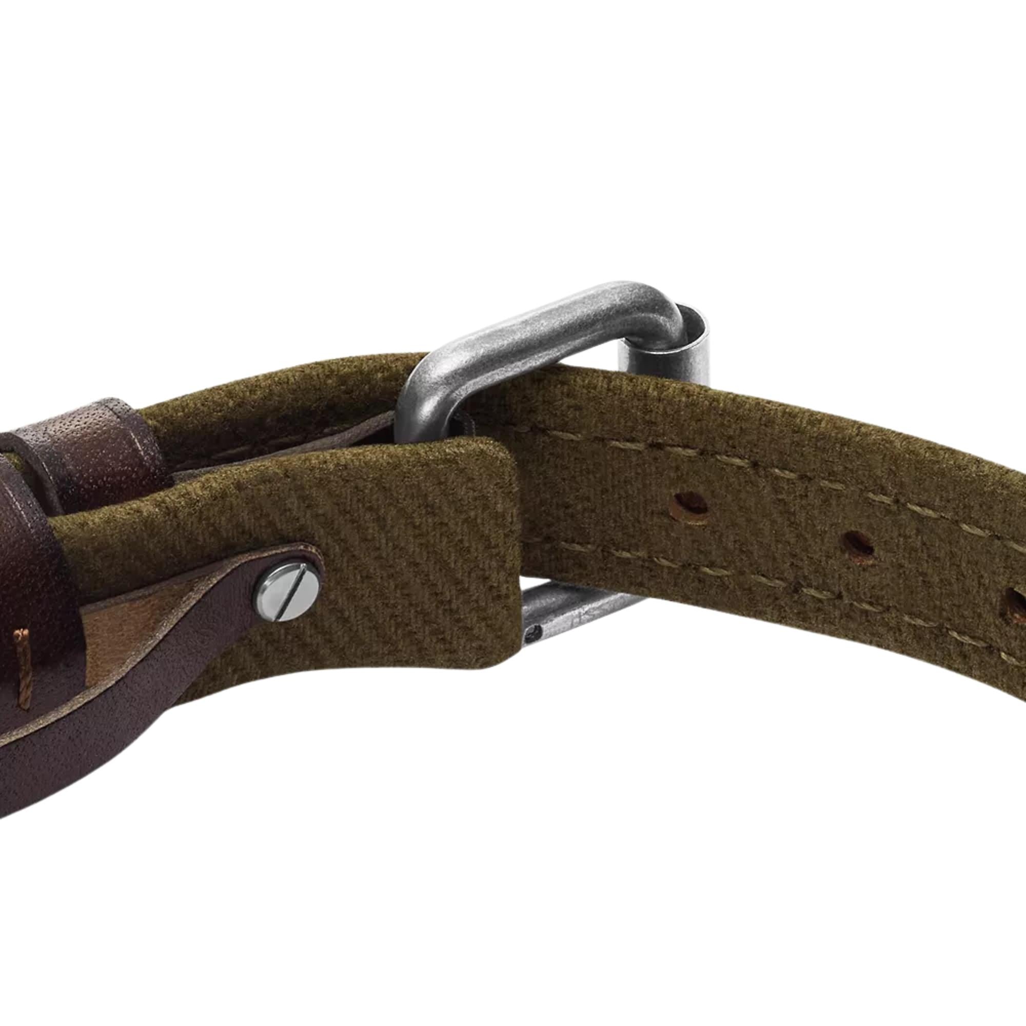 Fossil Everett Colour Pop Green And Brown Leather Strap Men's Bracelet JA7315998