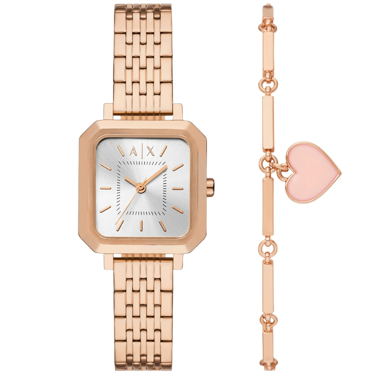 NWT Armani Exchange Leila Quartz Brown Dial Ladies Watch Armani Exchange Leila Black Rectangular Dial Analog Women  main image 3