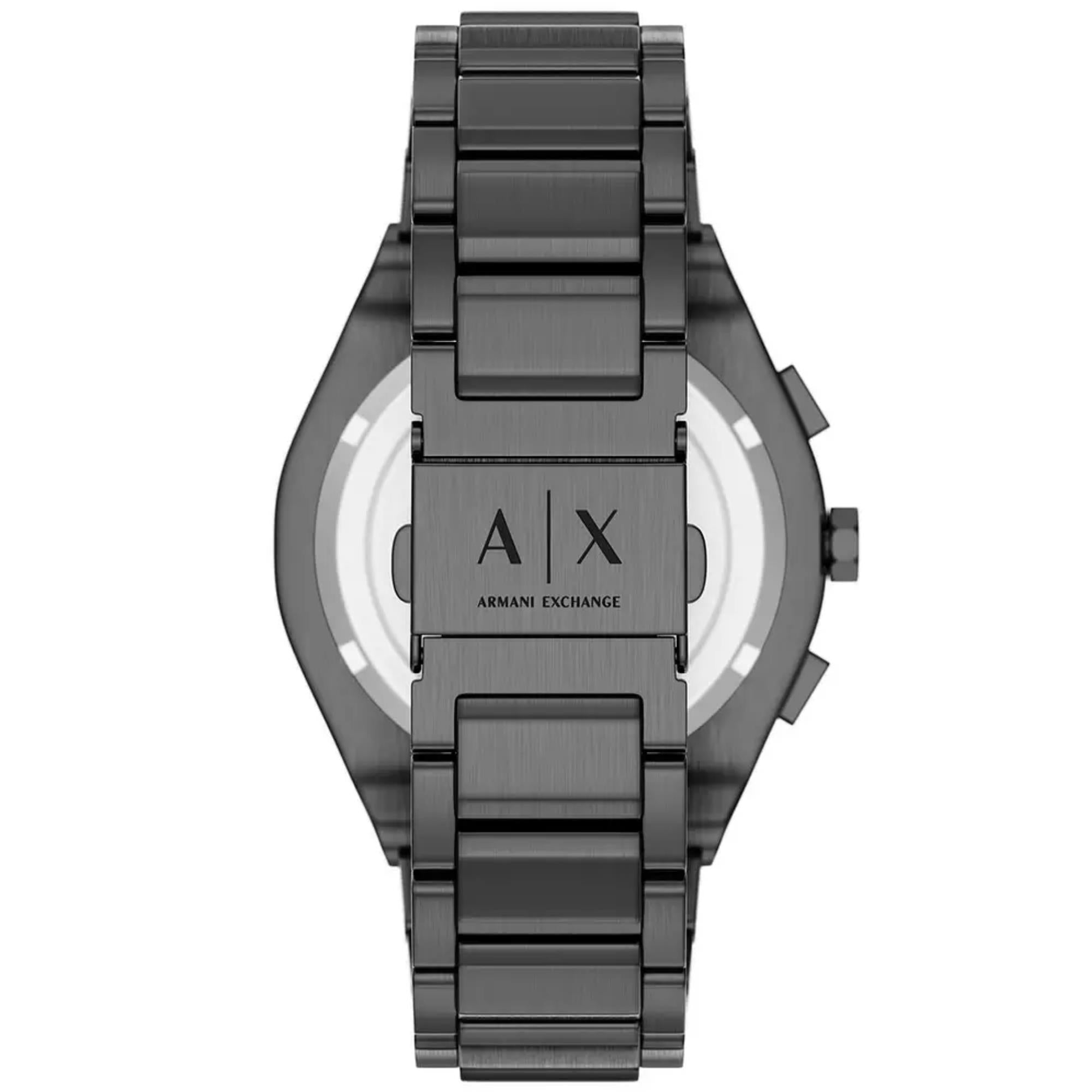 Armani Exchange Sync Chronograph Grey Dial Gunmetal Steel Strap Men's Watch AX4296