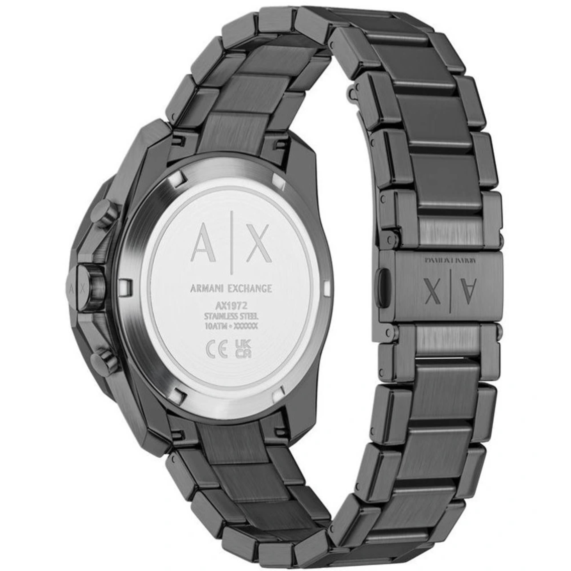 Armani Exchange Spencer 44mm Chronograph Blue Dial Steel Mens Quartz Watch  AX1972