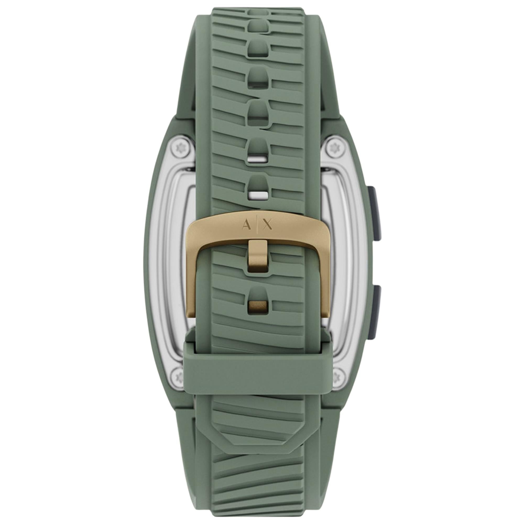Armani Exchange Kelvin 42mm Digital Silicone Mens Quartz Watch AX2969