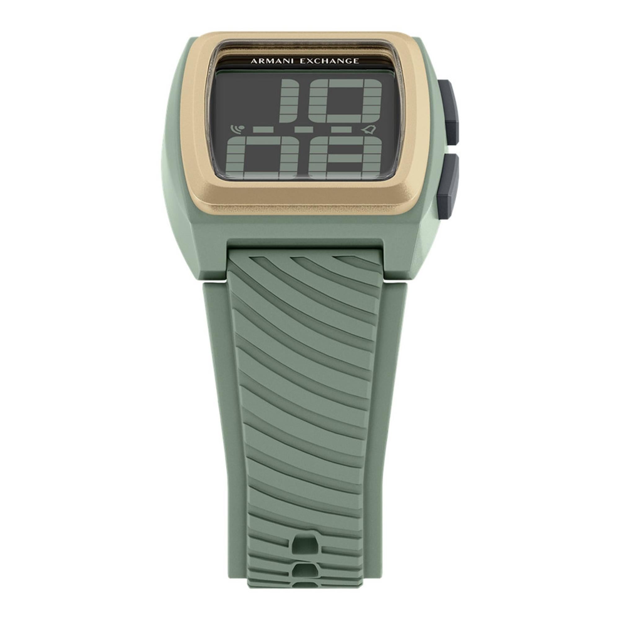 Armani Exchange Kelvin 42mm Digital Silicone Mens Quartz Watch AX2969