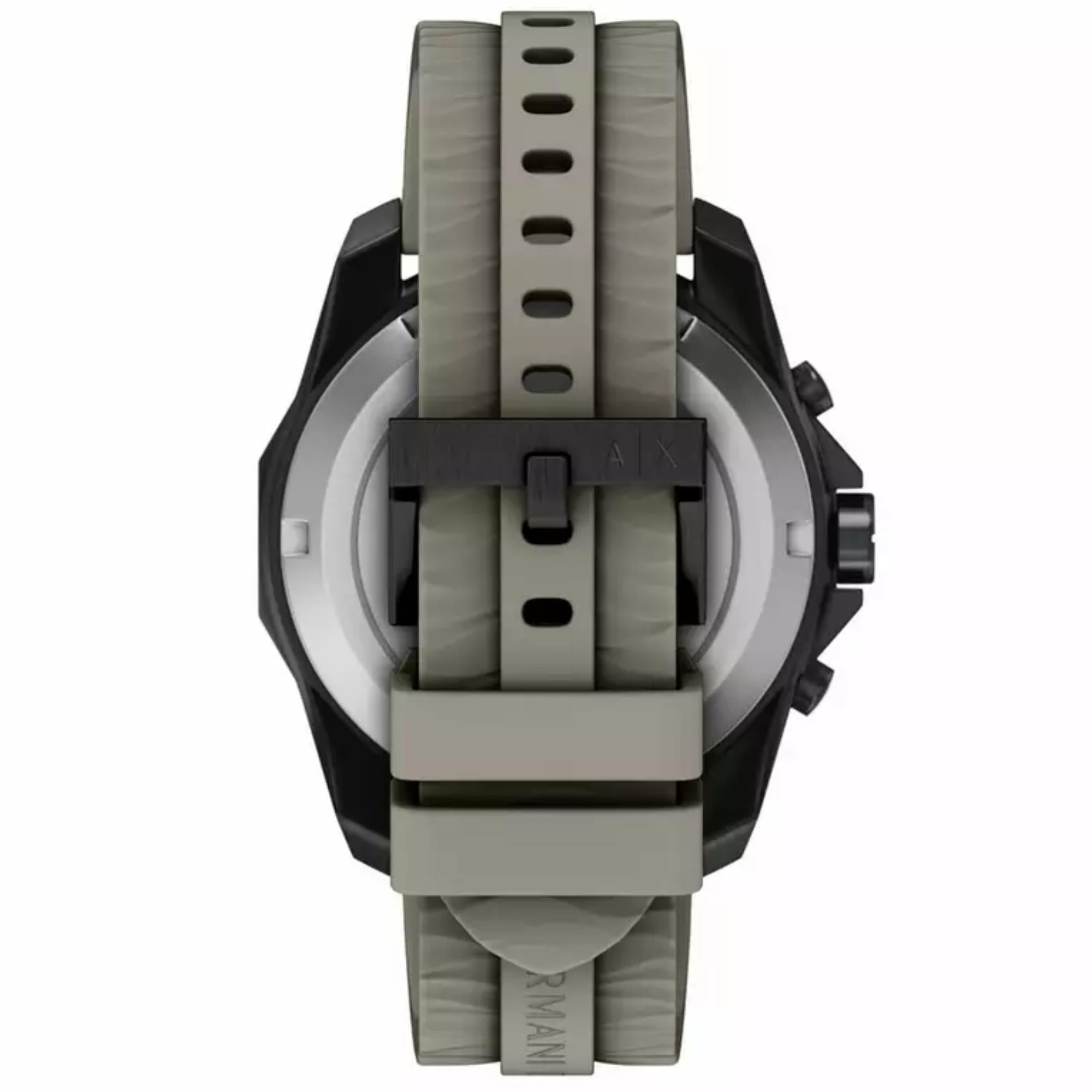 Armani Exchange Spencer Chronograph Grey Dial Silicone Strap Men's Watch AX1971