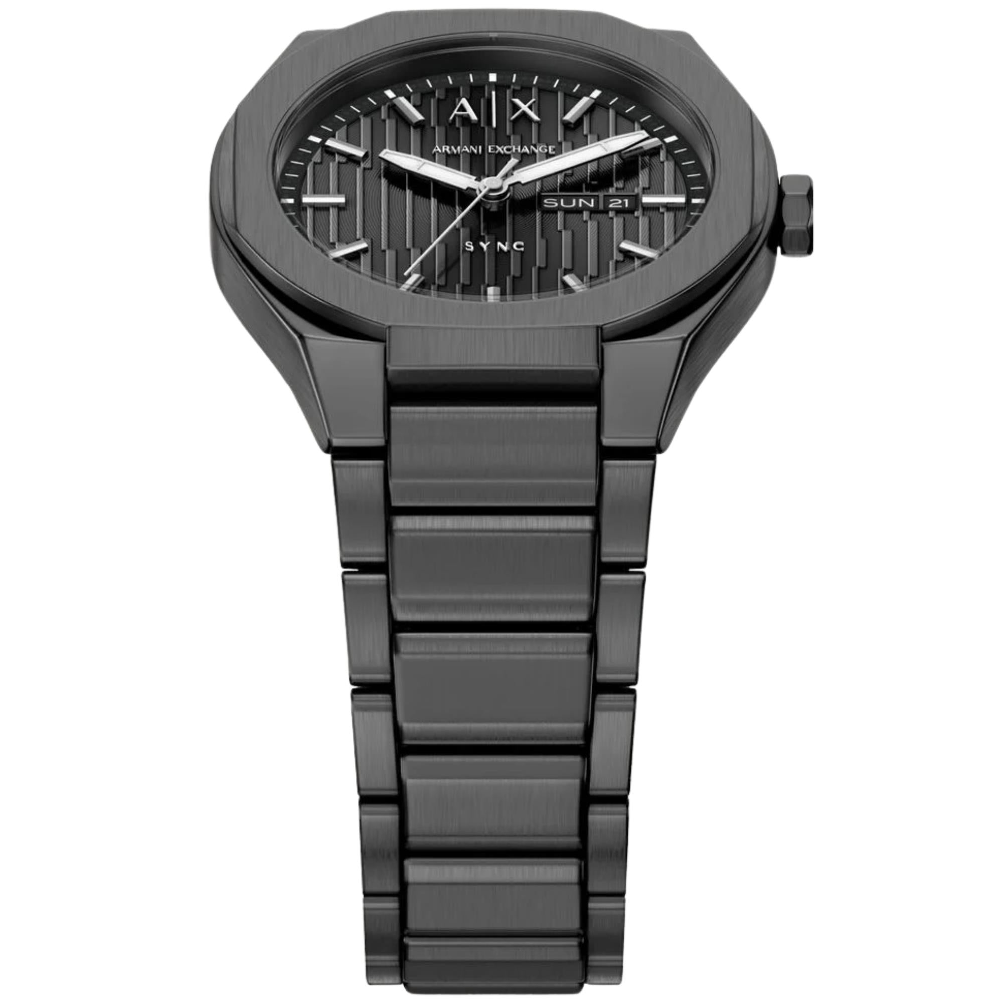 Armani Exchange Sync 42mm Grey Dial Steel Mens Quartz Watch AX4300