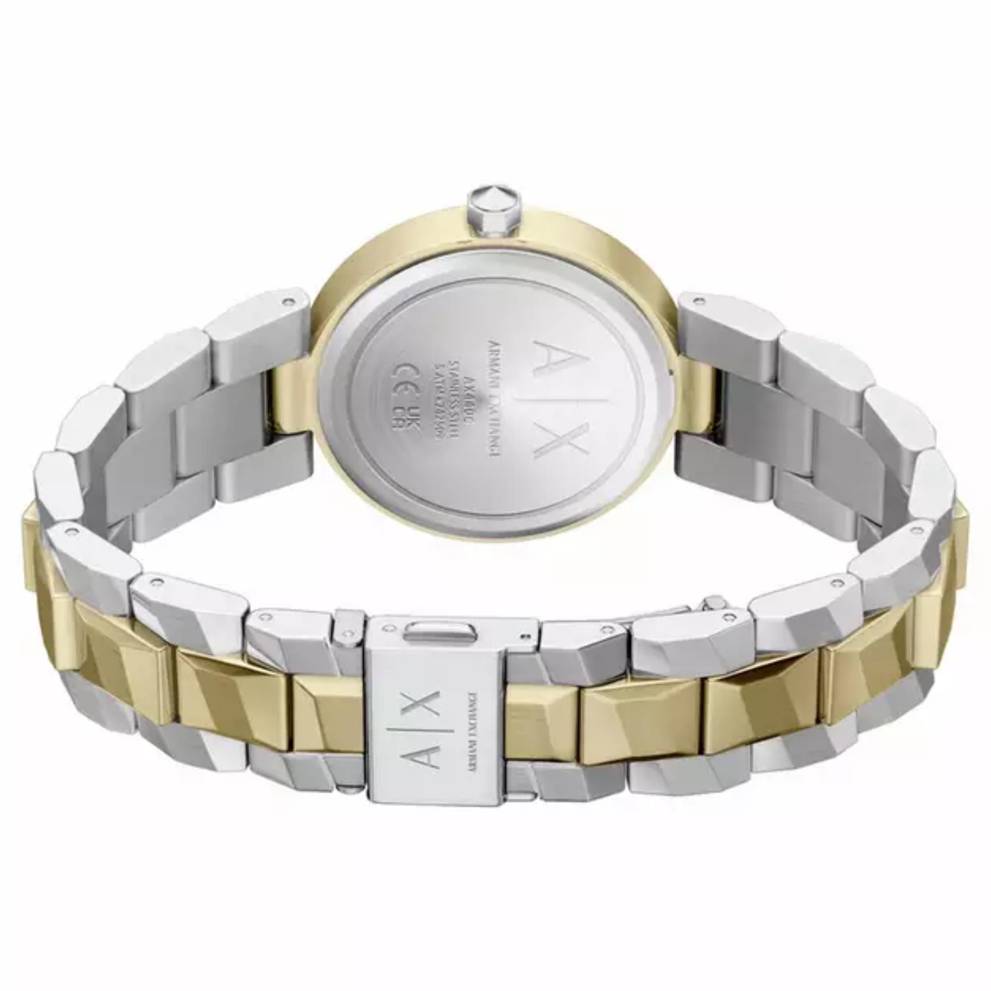 Armani Exchange Audelle 34mm Silver Dial Steel Ladies Quartz Watch AX4406